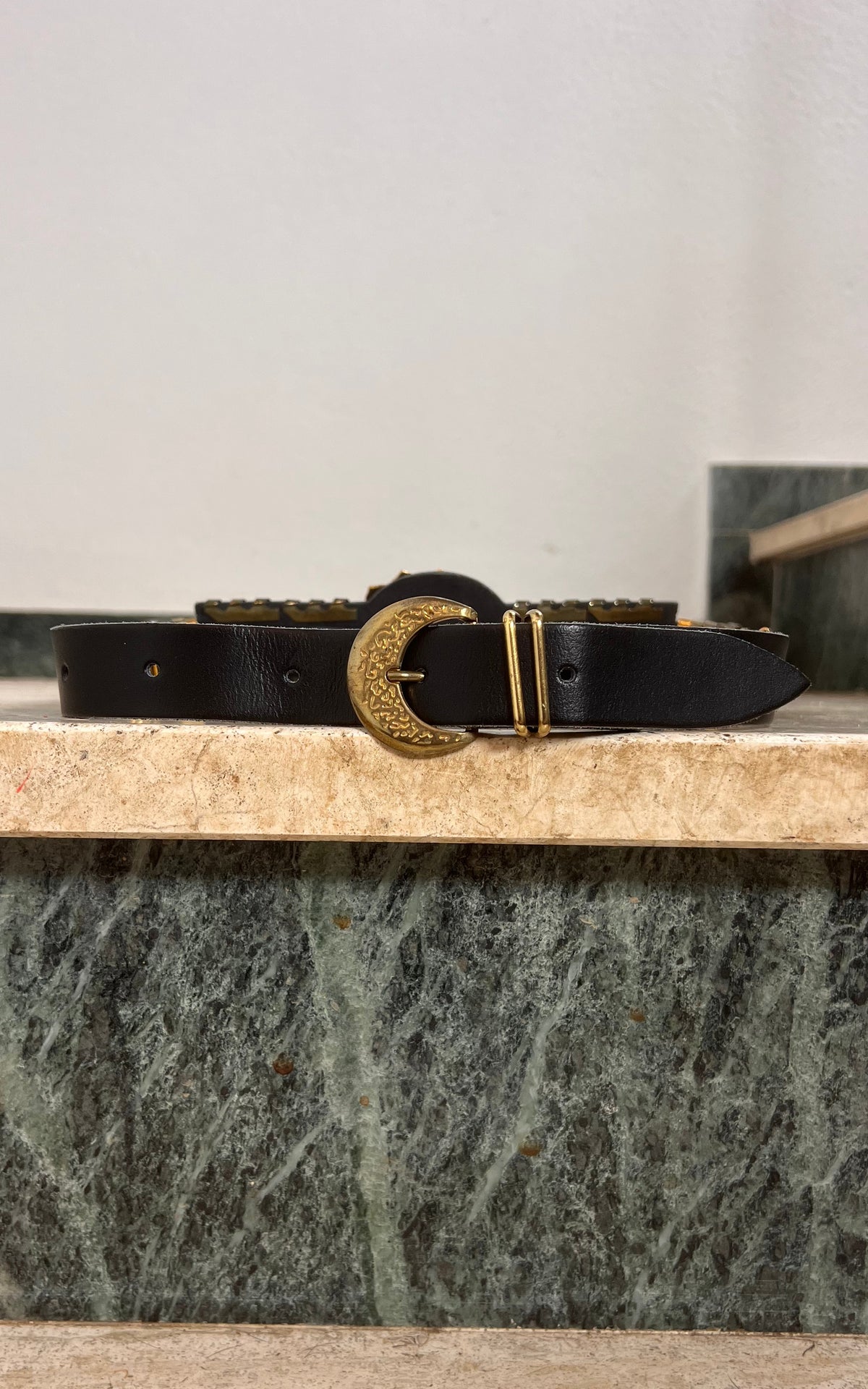 Vintage 80s Statement Belt with Floral Jewel Detail