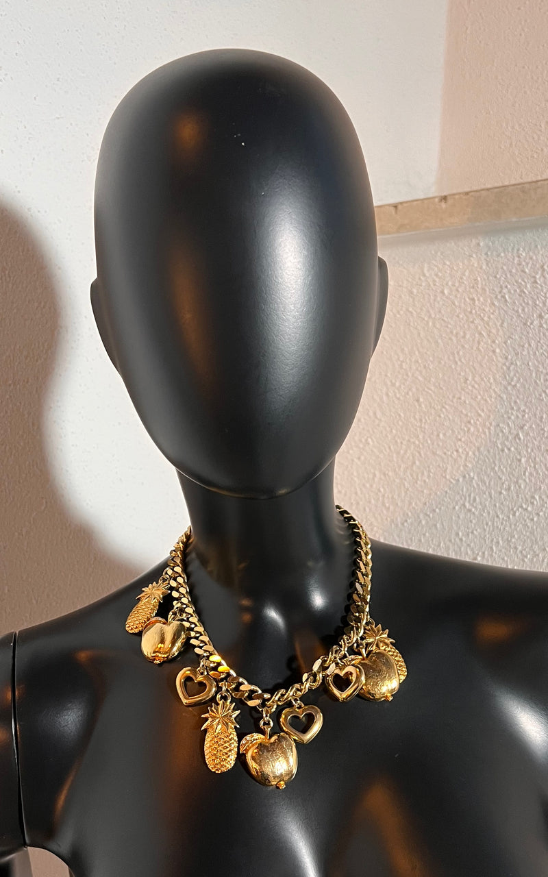 Vintage Fruity Pineapple Chain Necklace