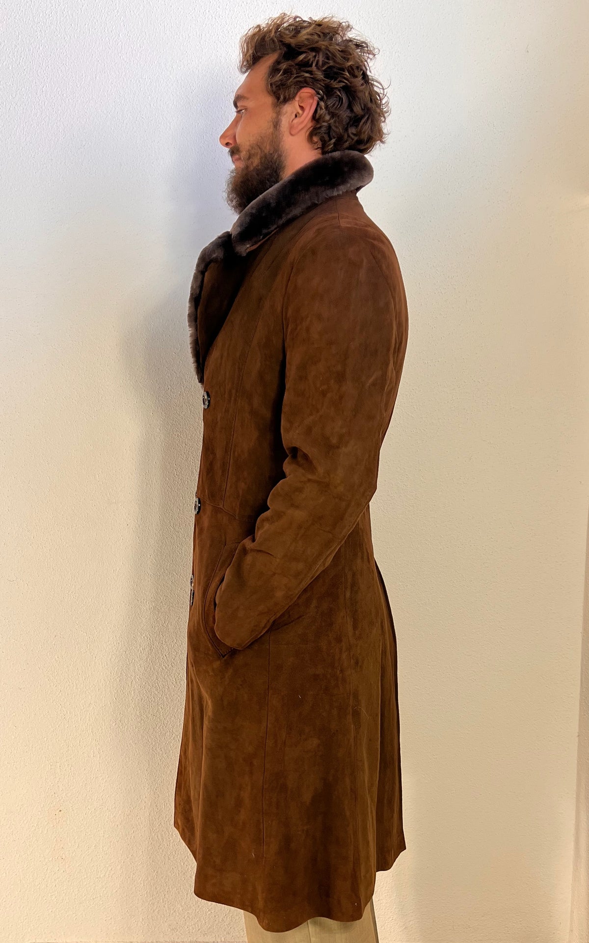Vintage 70s MENS Salamander Exclusive Brown ''Shearling Coat''