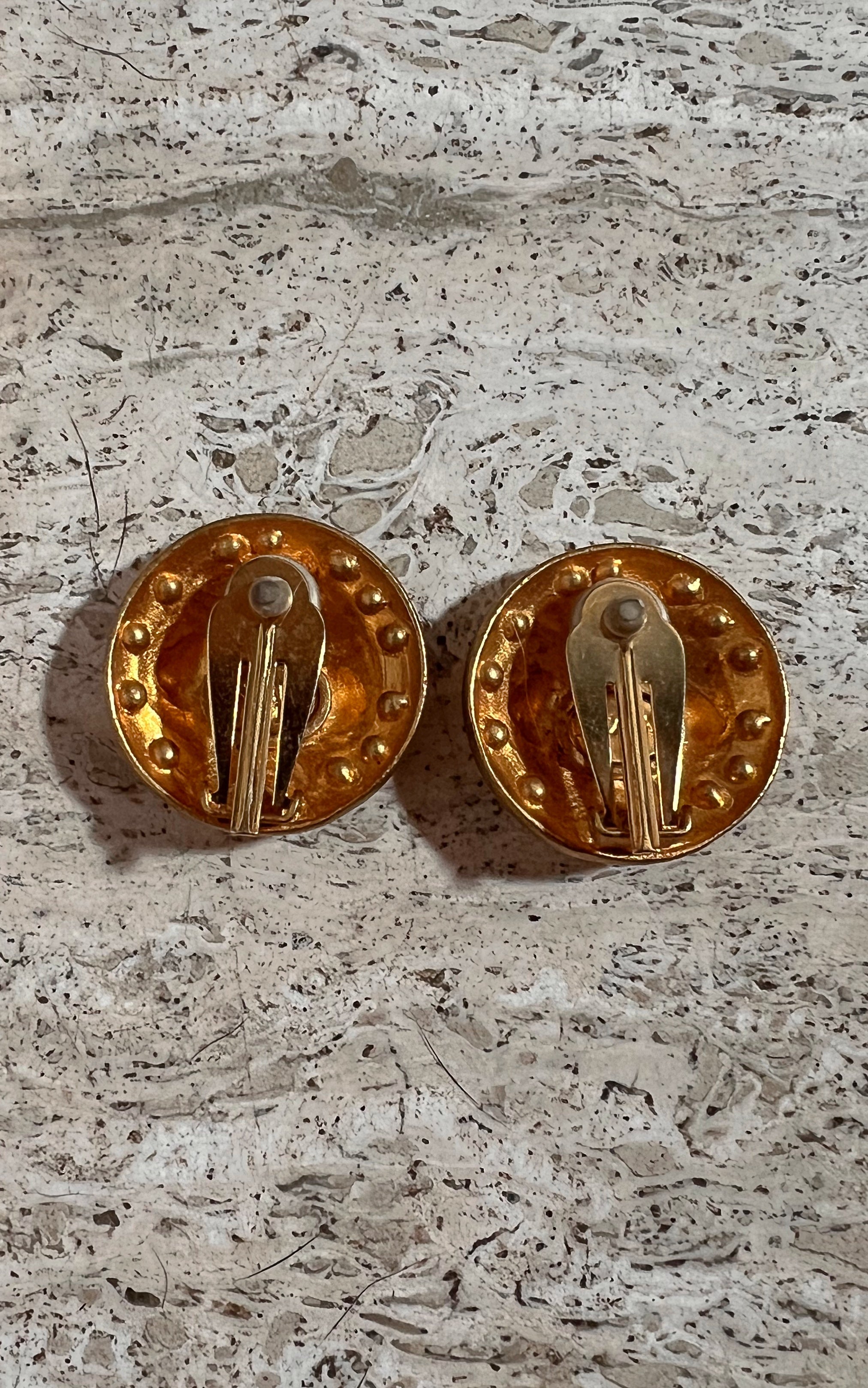 Vintage 90s Escada Roses Clip Ons