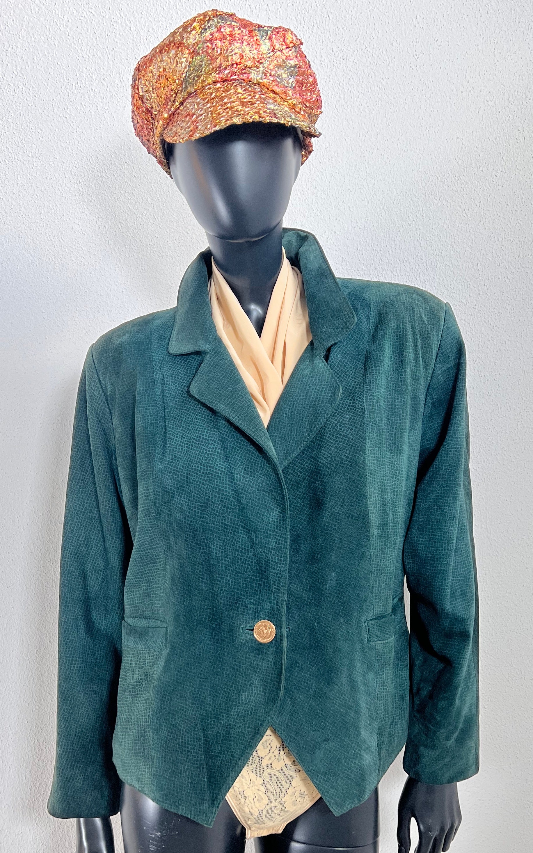 Vintage 90s Suede Snake Leather Jacket