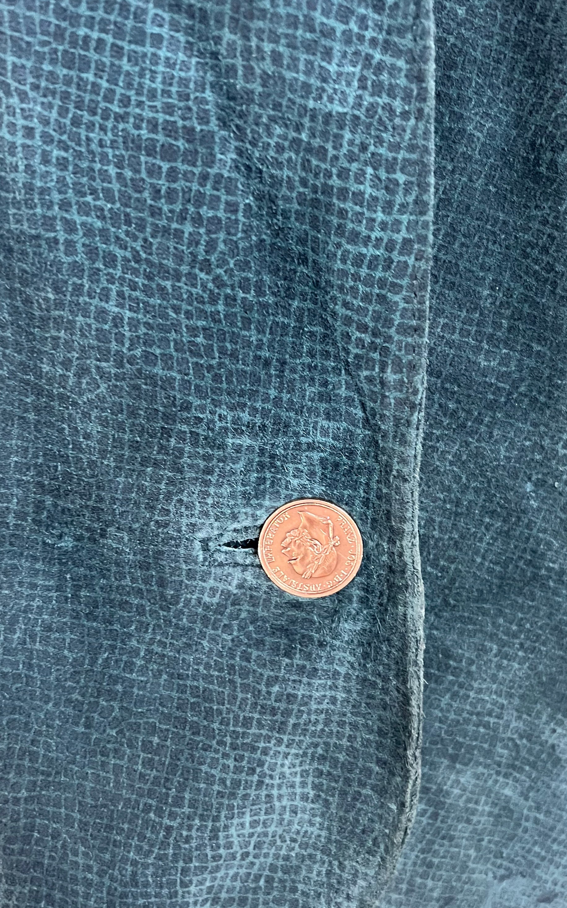 Vintage 90s Suede Snake Leather Jacket