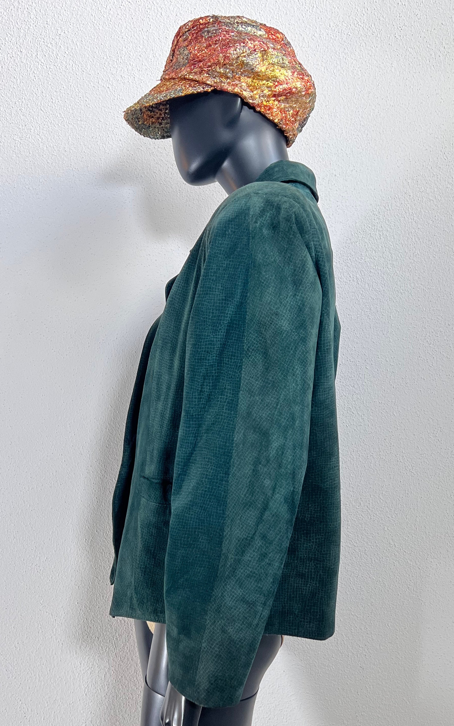 Vintage 90s Suede Snake Leather Jacket