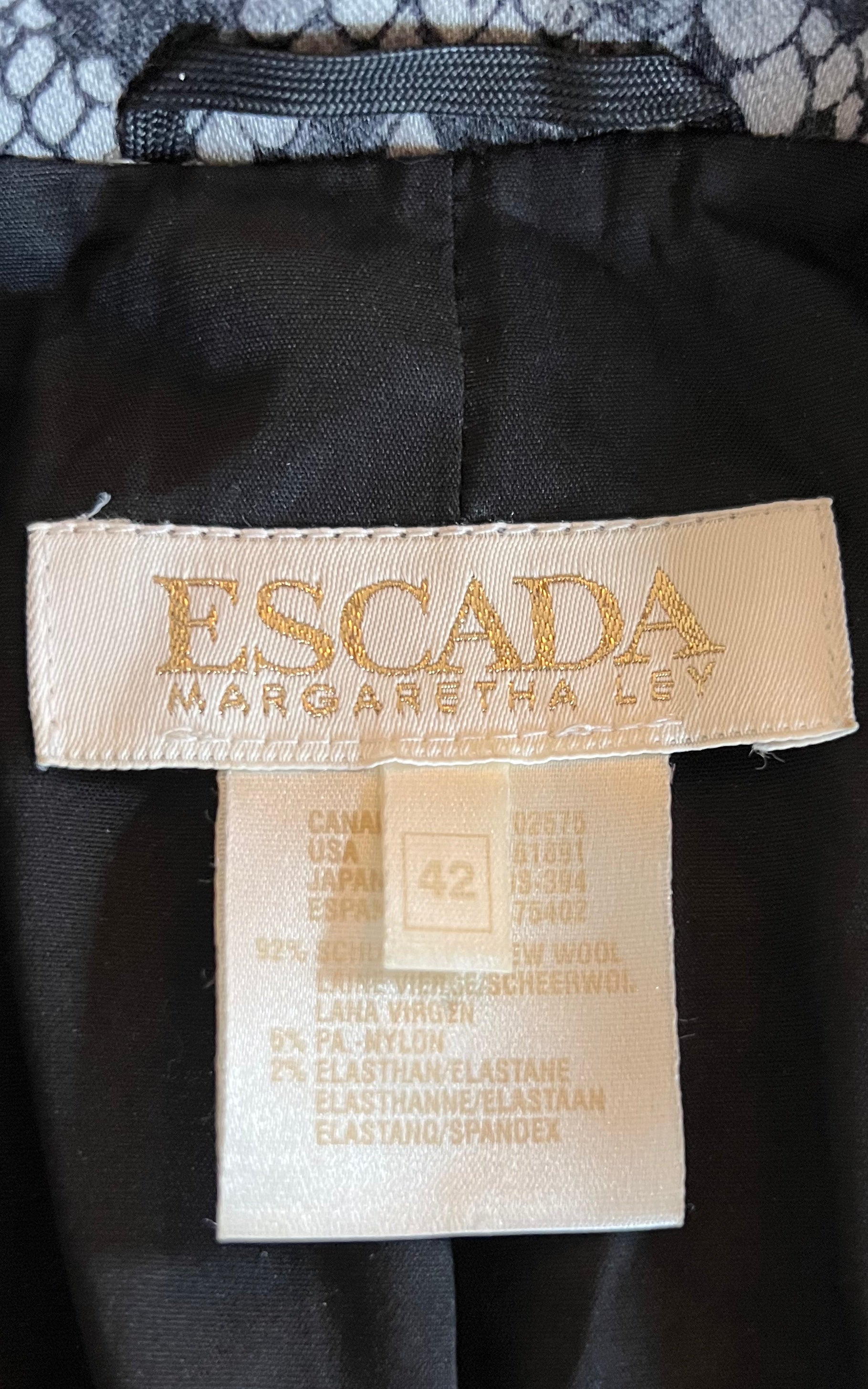 Vintage Escada Snake Blazer Jacket