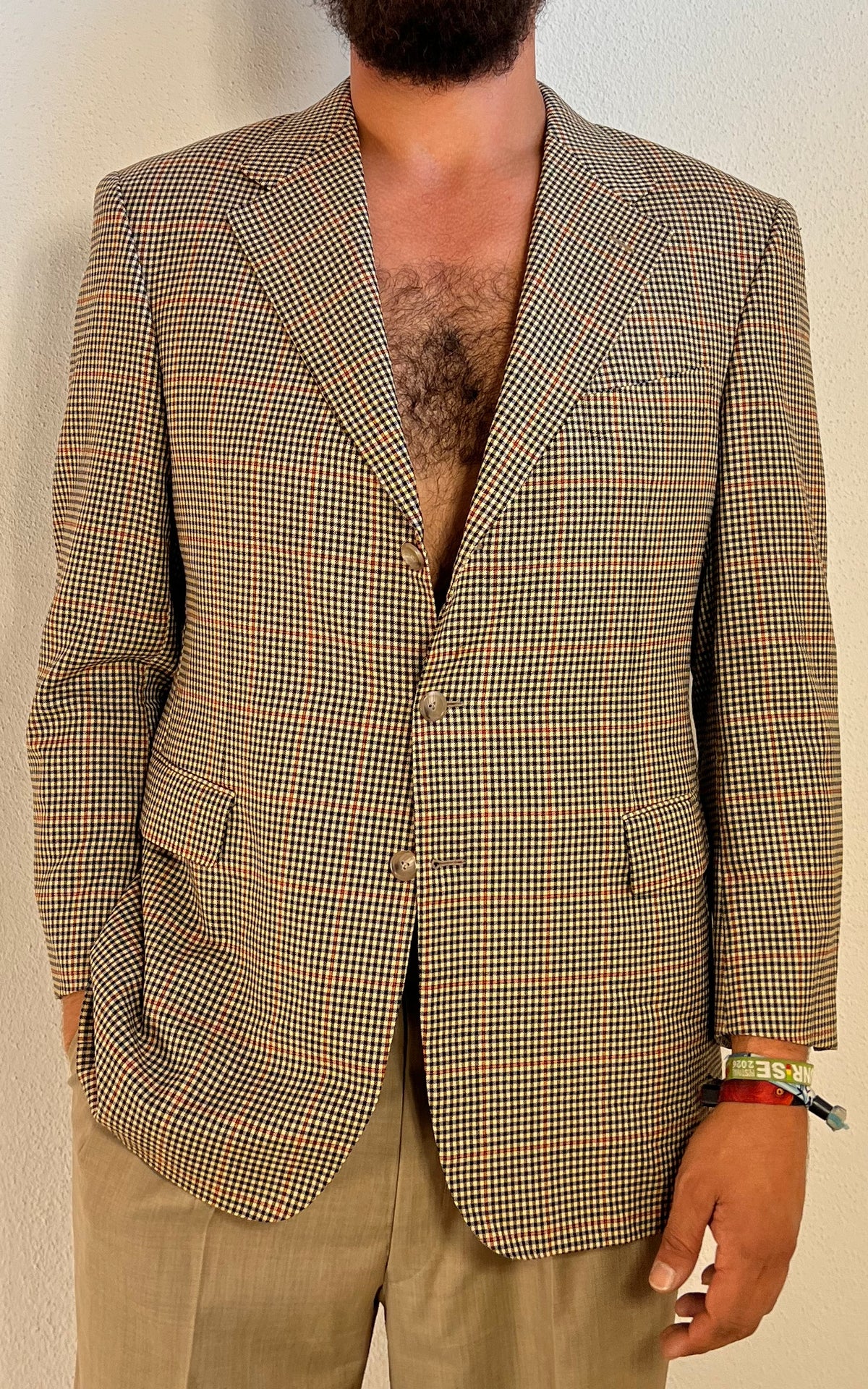 Vintage MENS Regent Wool Check Blazer