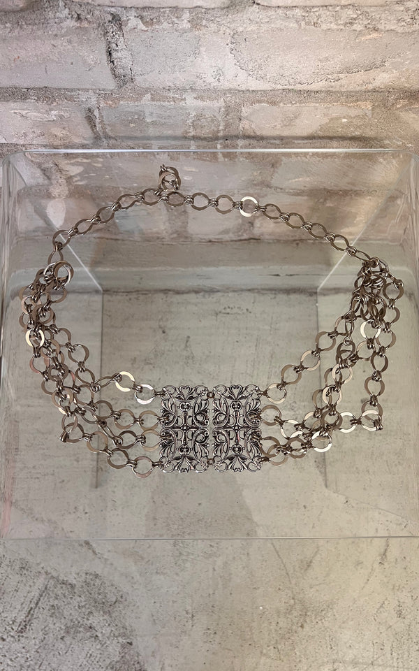 Vintage 70s Silver Chain Belt
