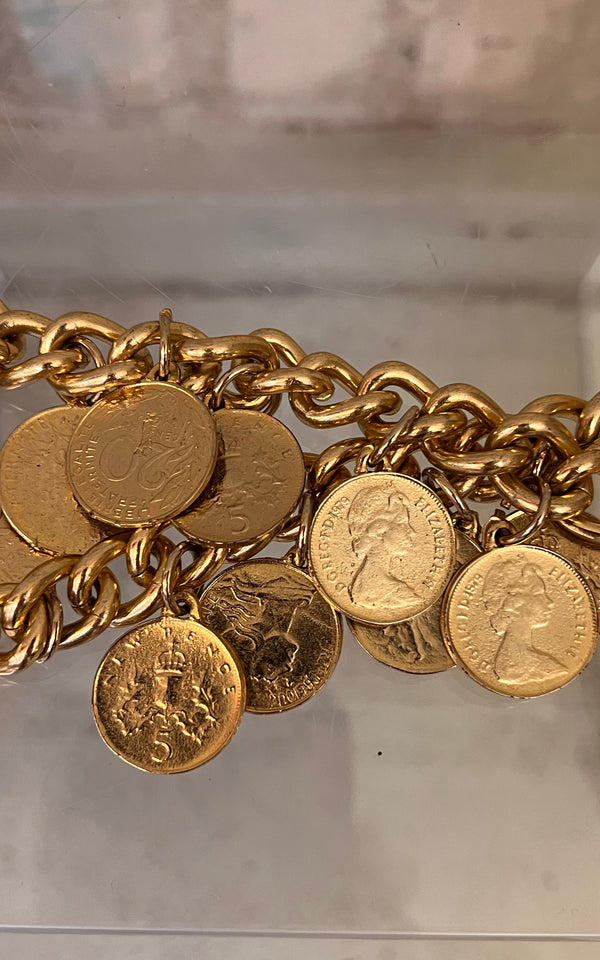 Vintage 90s Coin Chain Belt