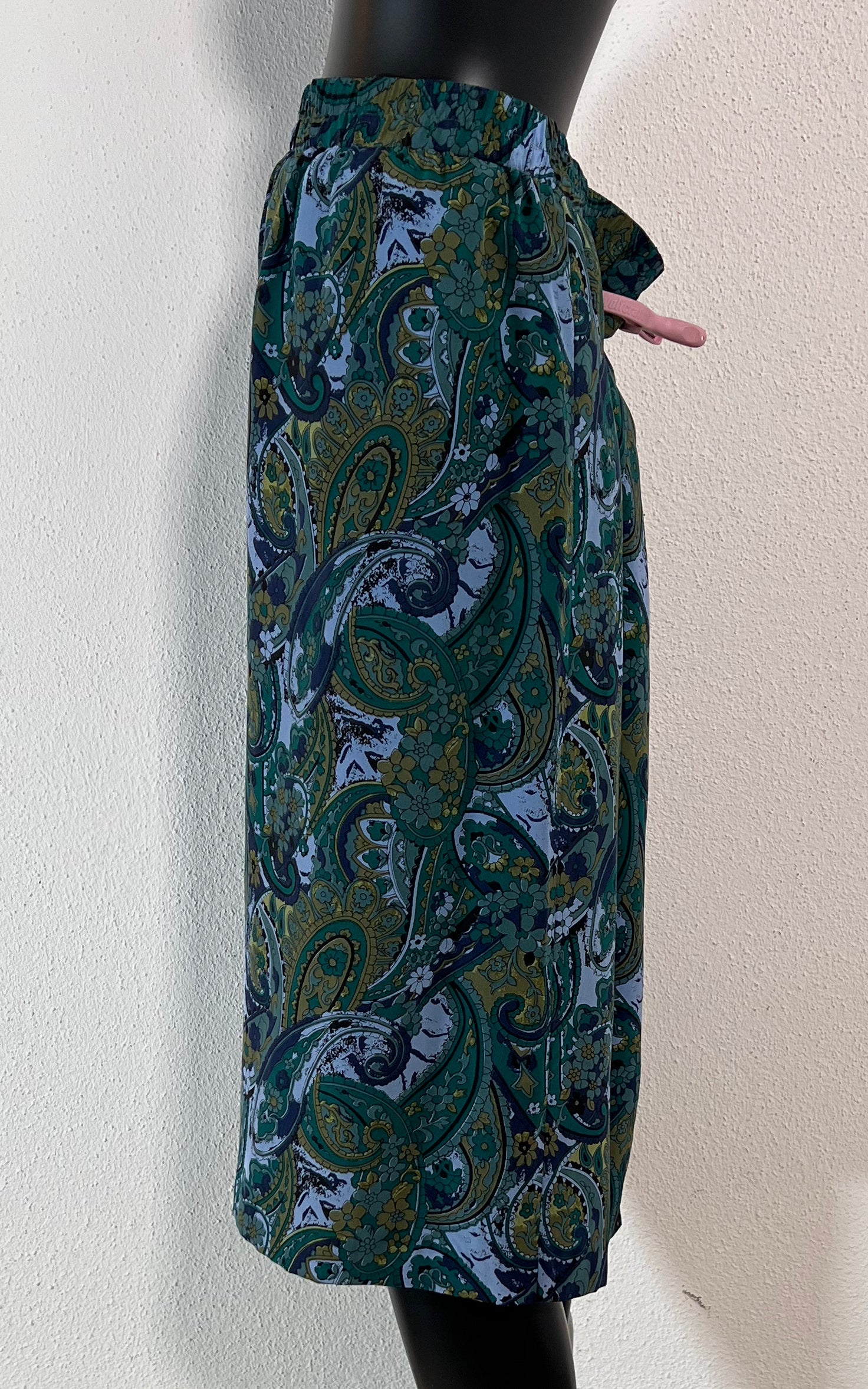 Vintage Paisley Silk Skirt