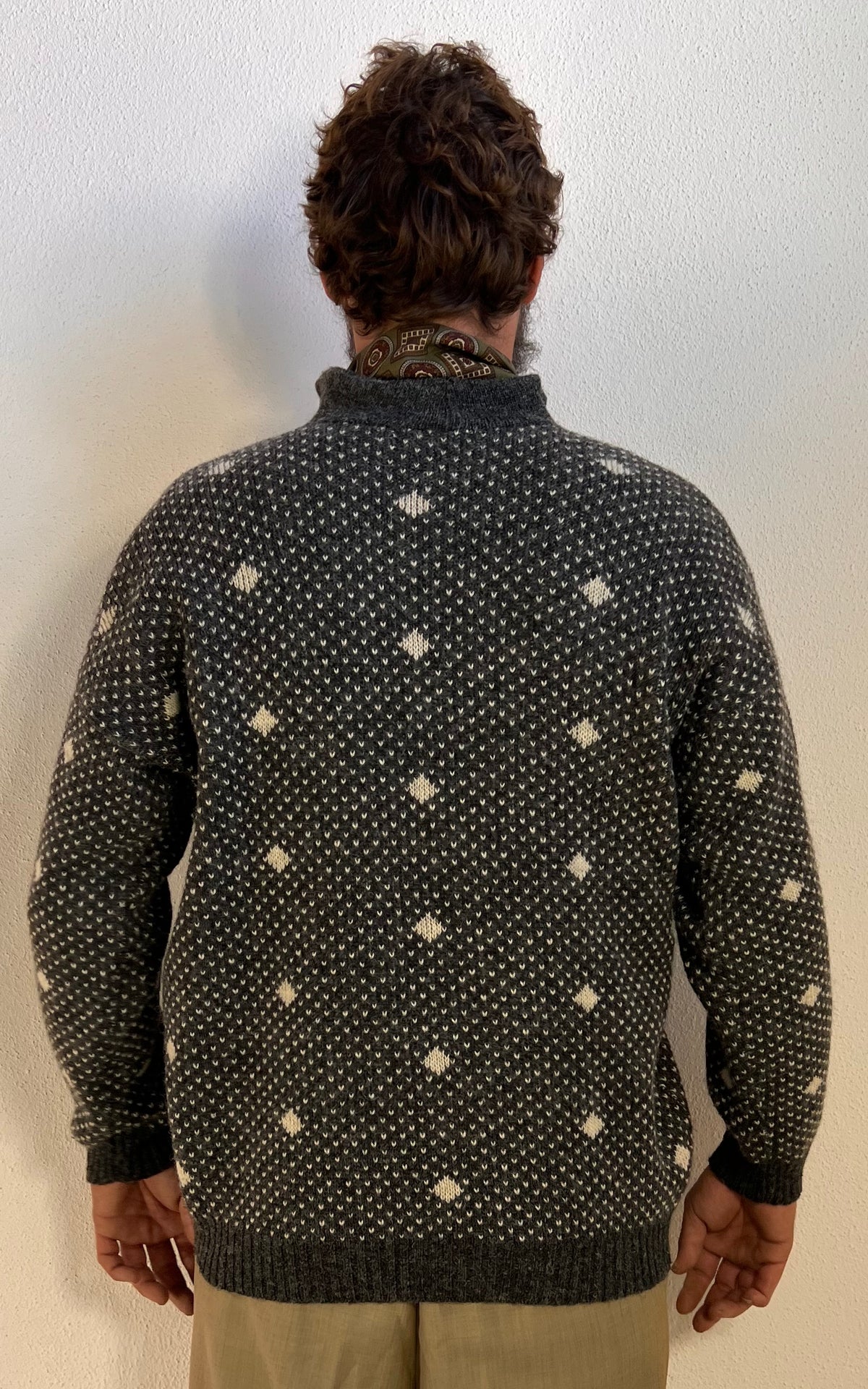 Vintage MENS People Knitwear Nordic Wool Half-Zip Sweater – Made in Denmark