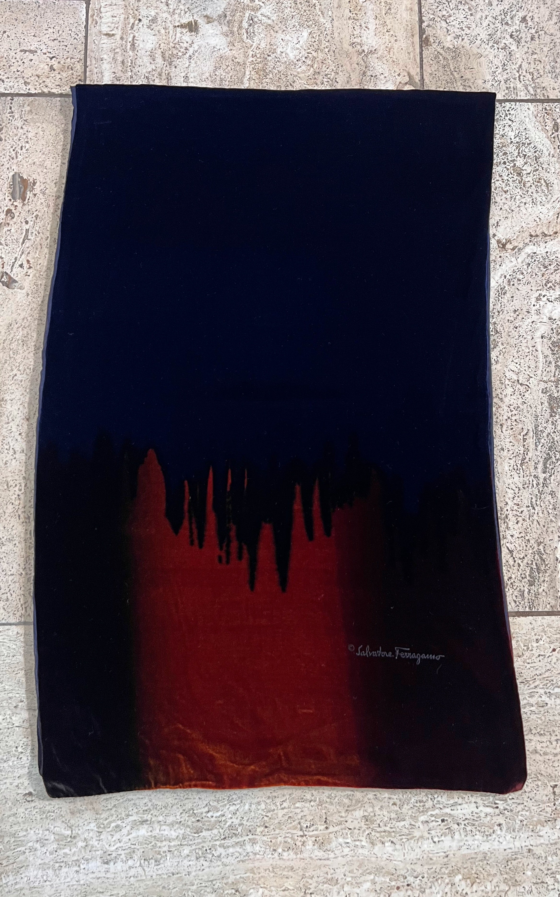 Vintage Salvatore Ferragamo Velvet Scarf