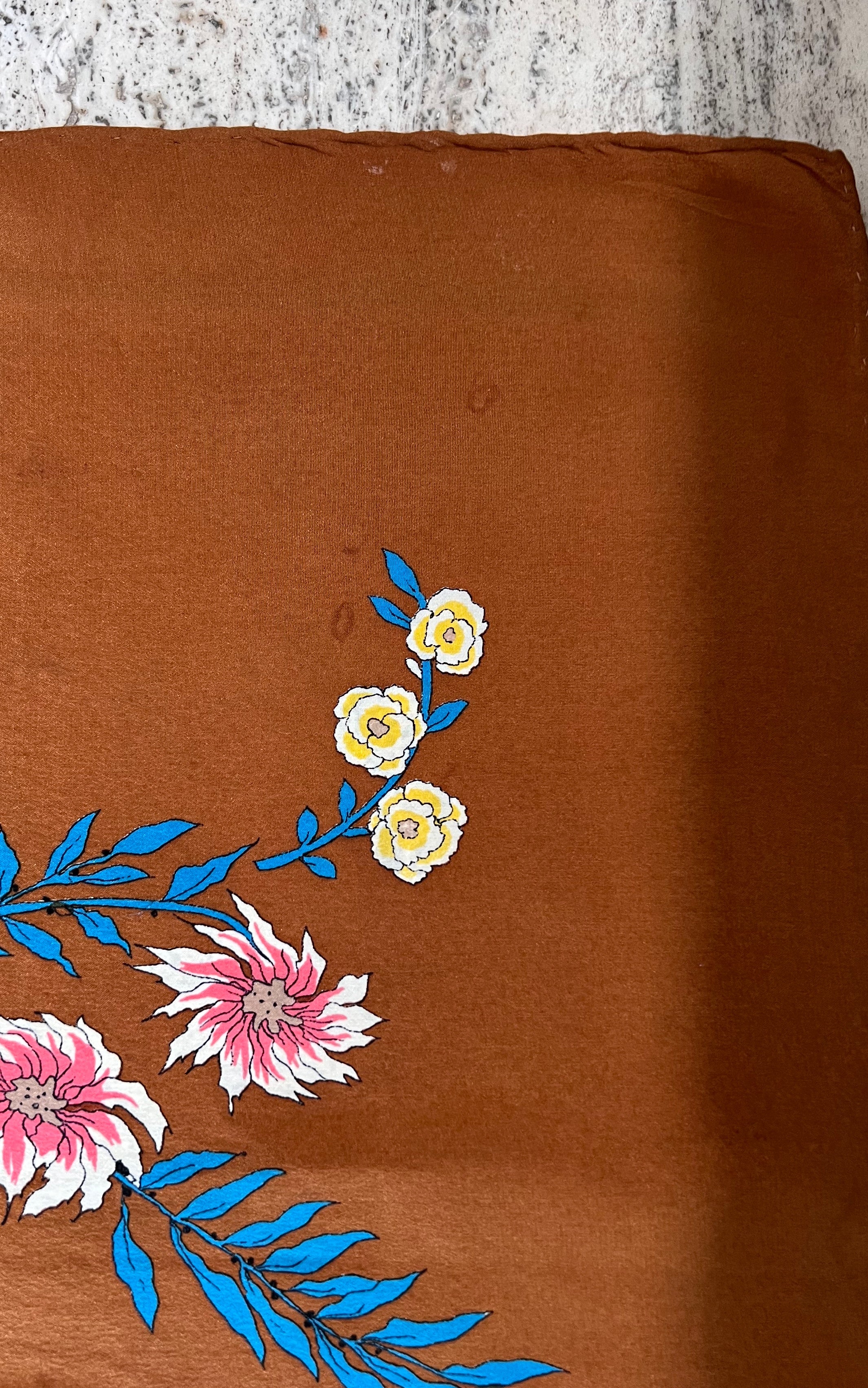 Vintage 70s Silk Foulard