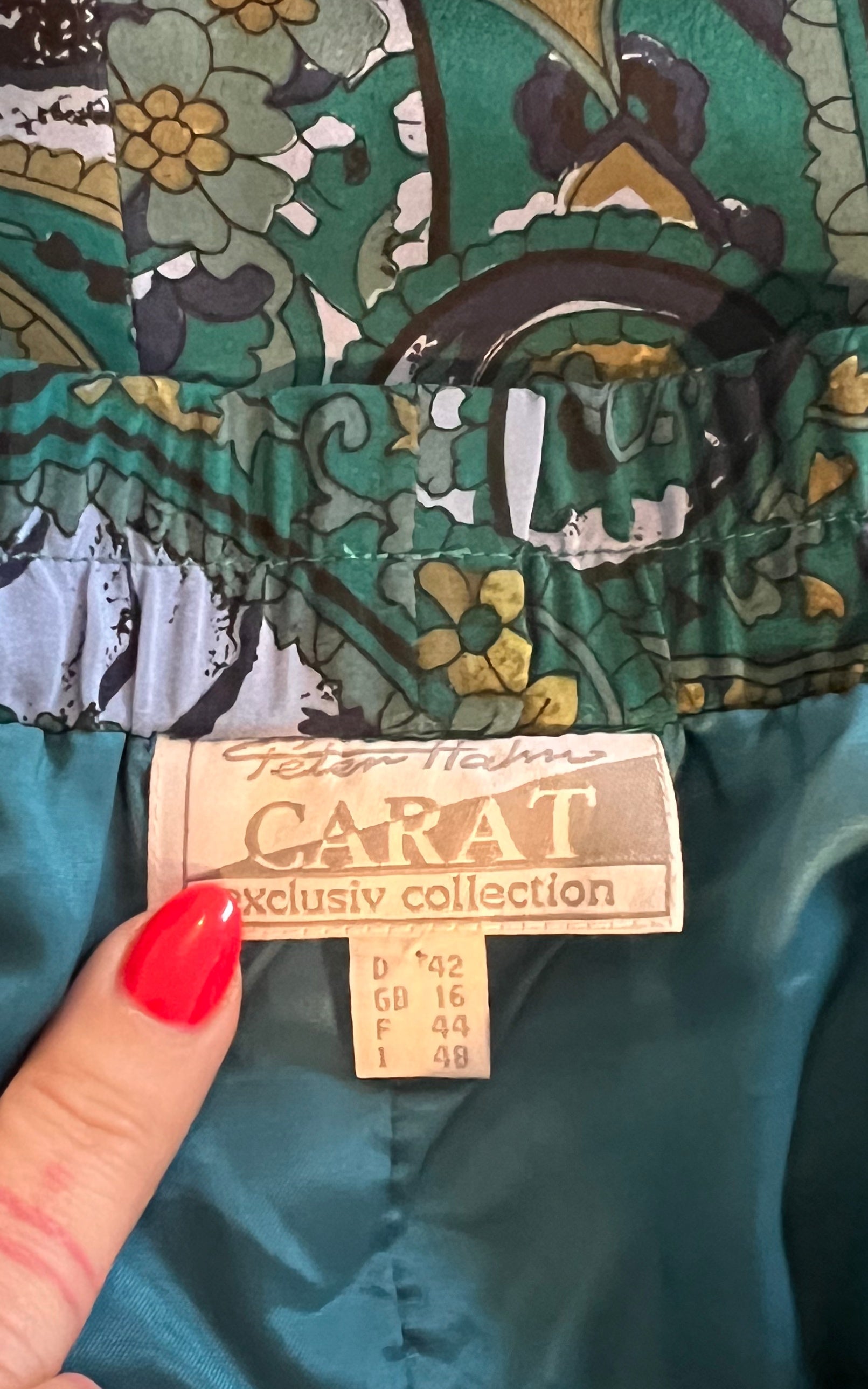 Vintage Paisley Silk Skirt