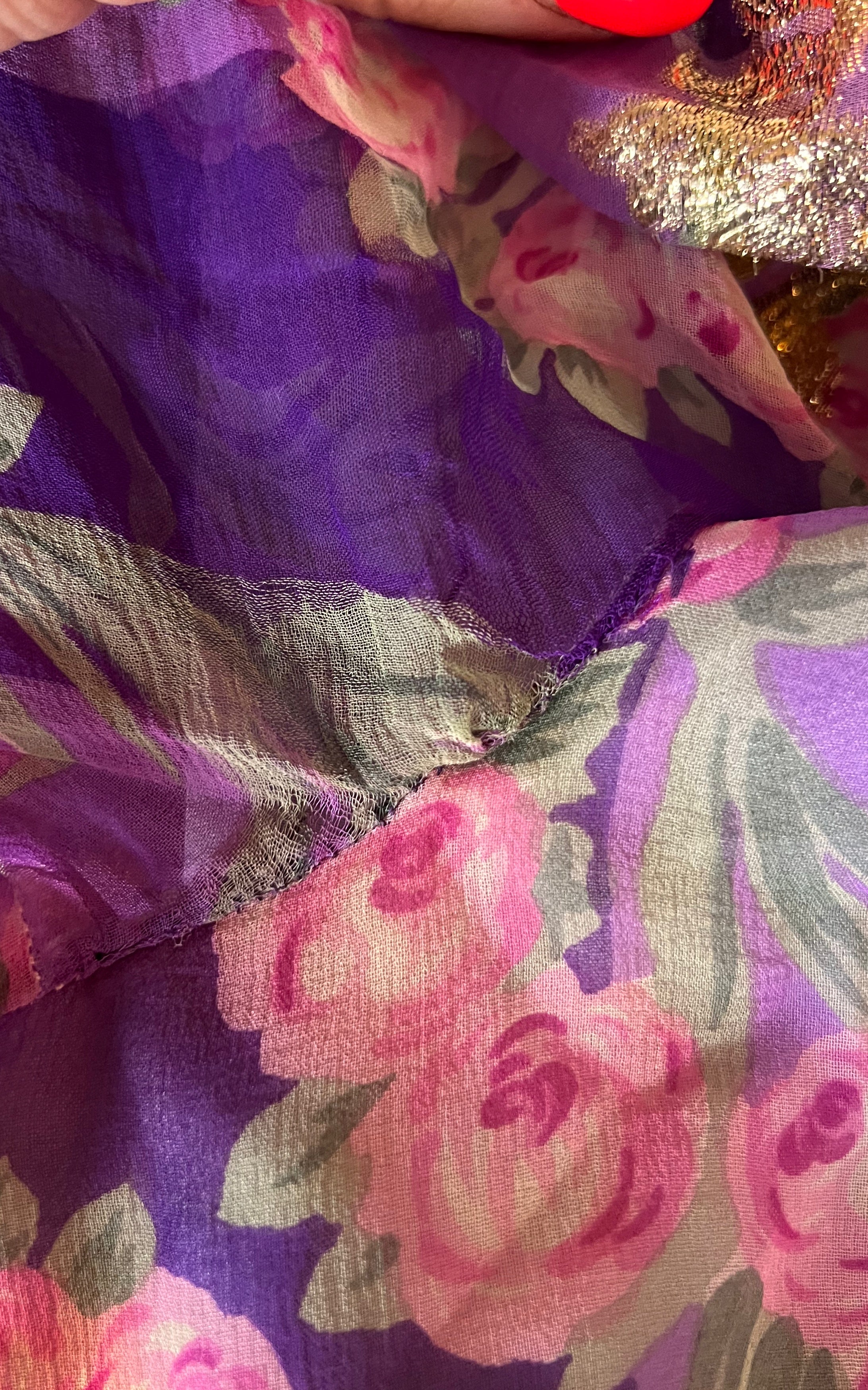 Vintage 70s Silk Dress