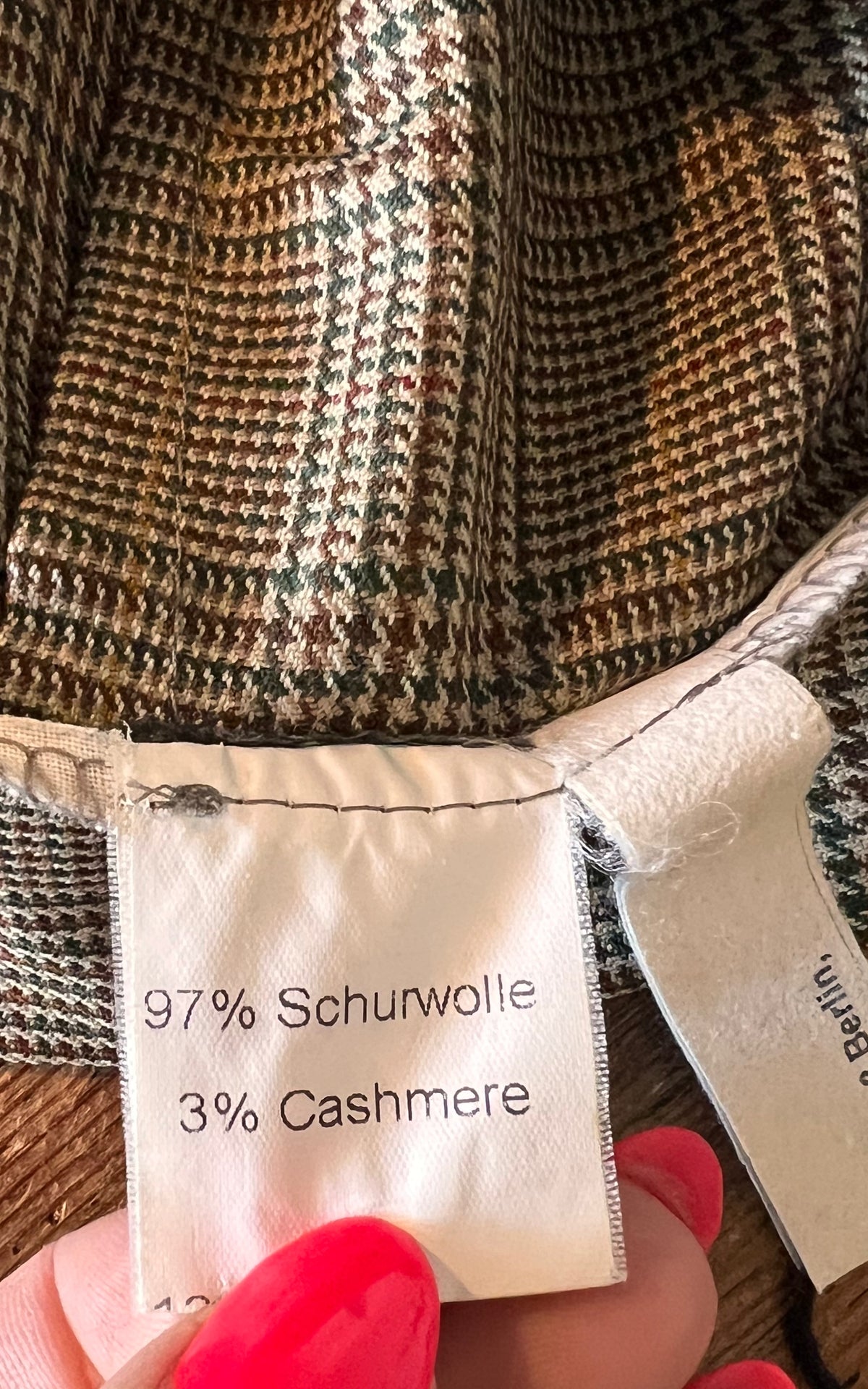 Vintage Wool & Cashmere Plaid Trousers