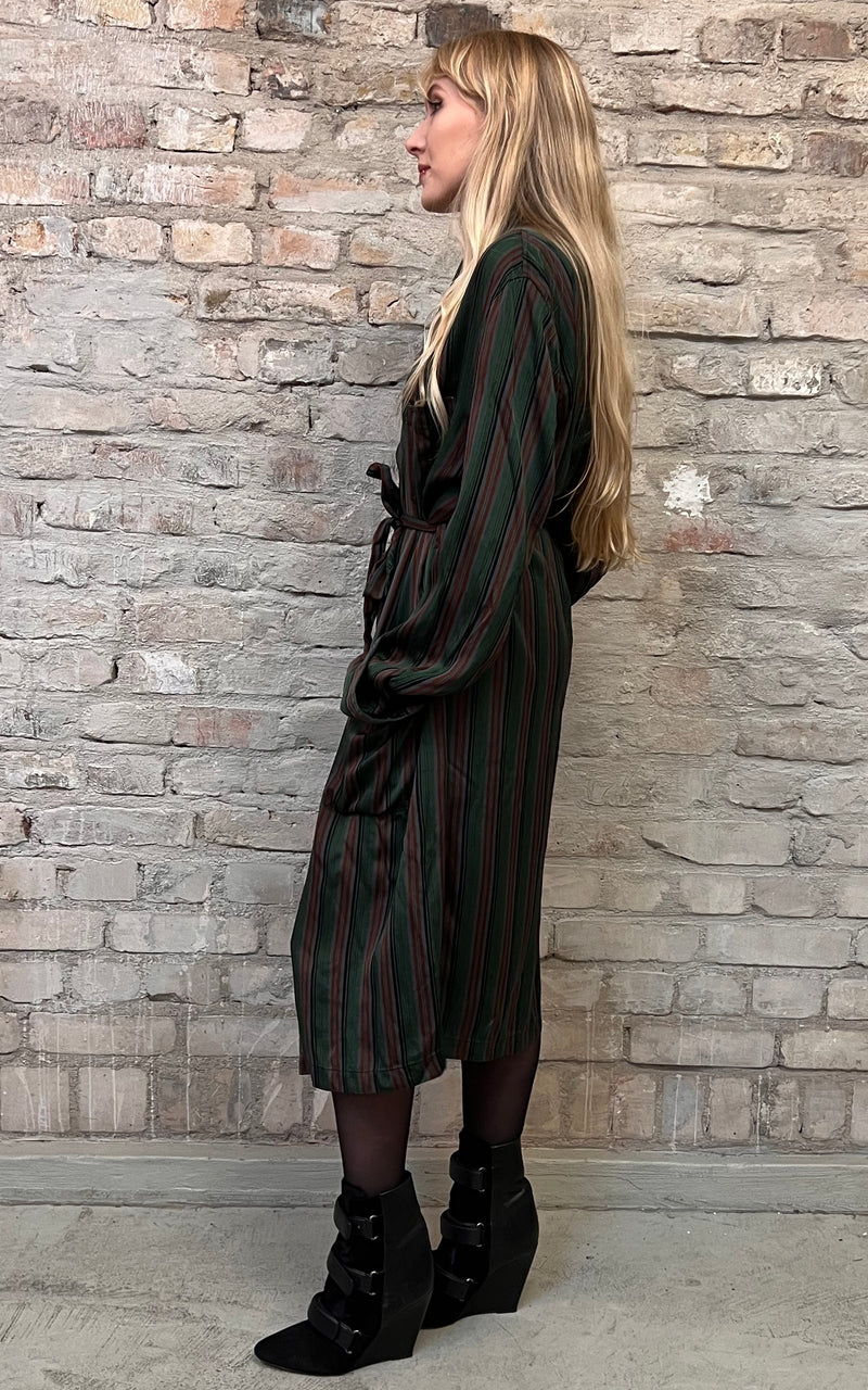 Vintage Mens Silk Striped Housecoat
