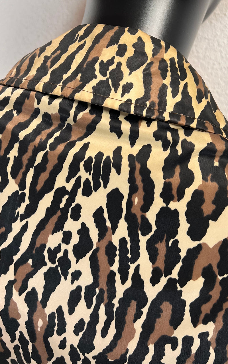 Vintage 60s Leopard Raincoat and Bucket Hat
