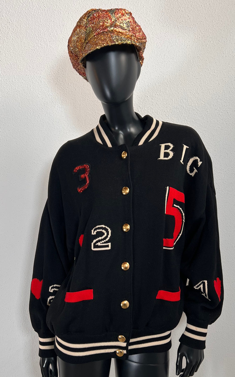 Vintage 90s Escada Knit Bomber Jacket