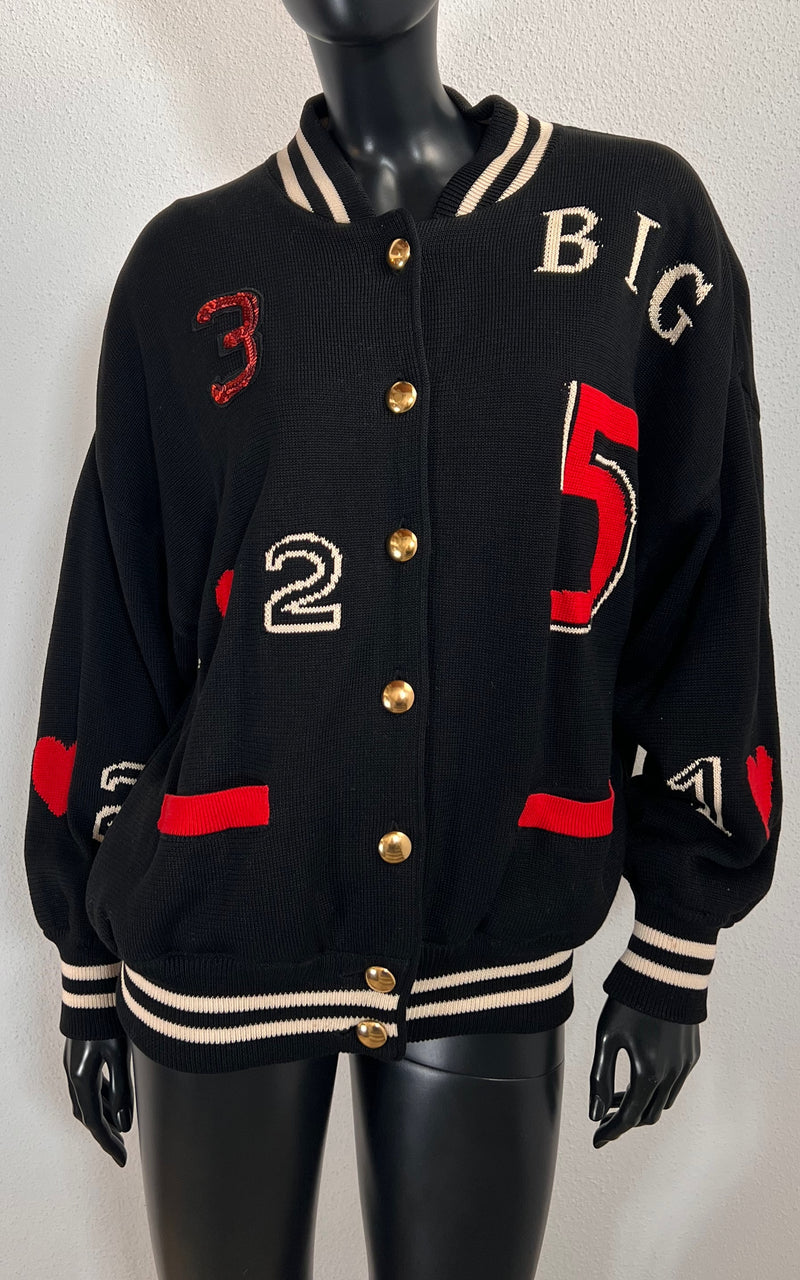 Vintage 90s Escada Knit Bomber Jacket
