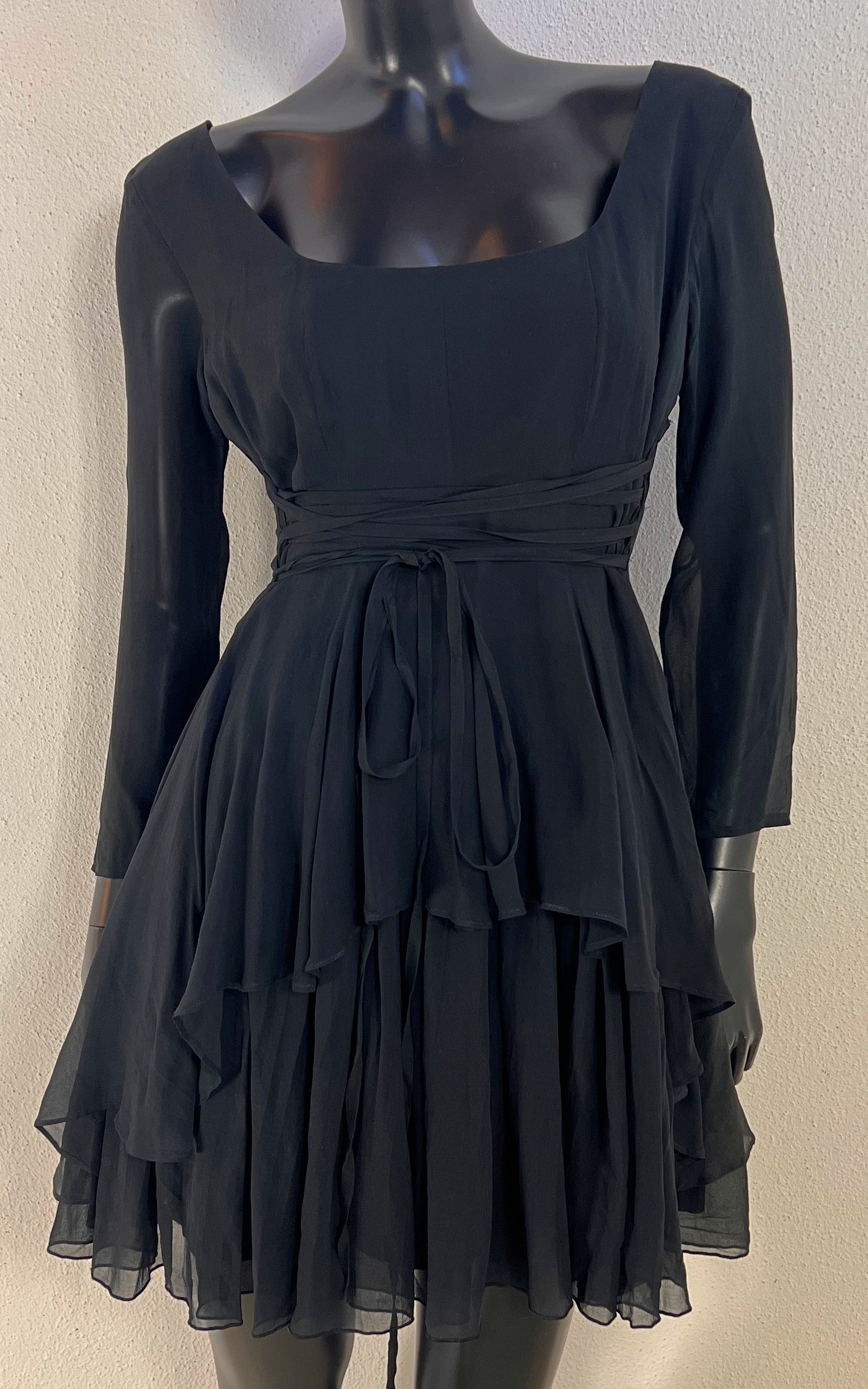 Vintage 90s Sophie Sitbon Paris Silk Corset Dress