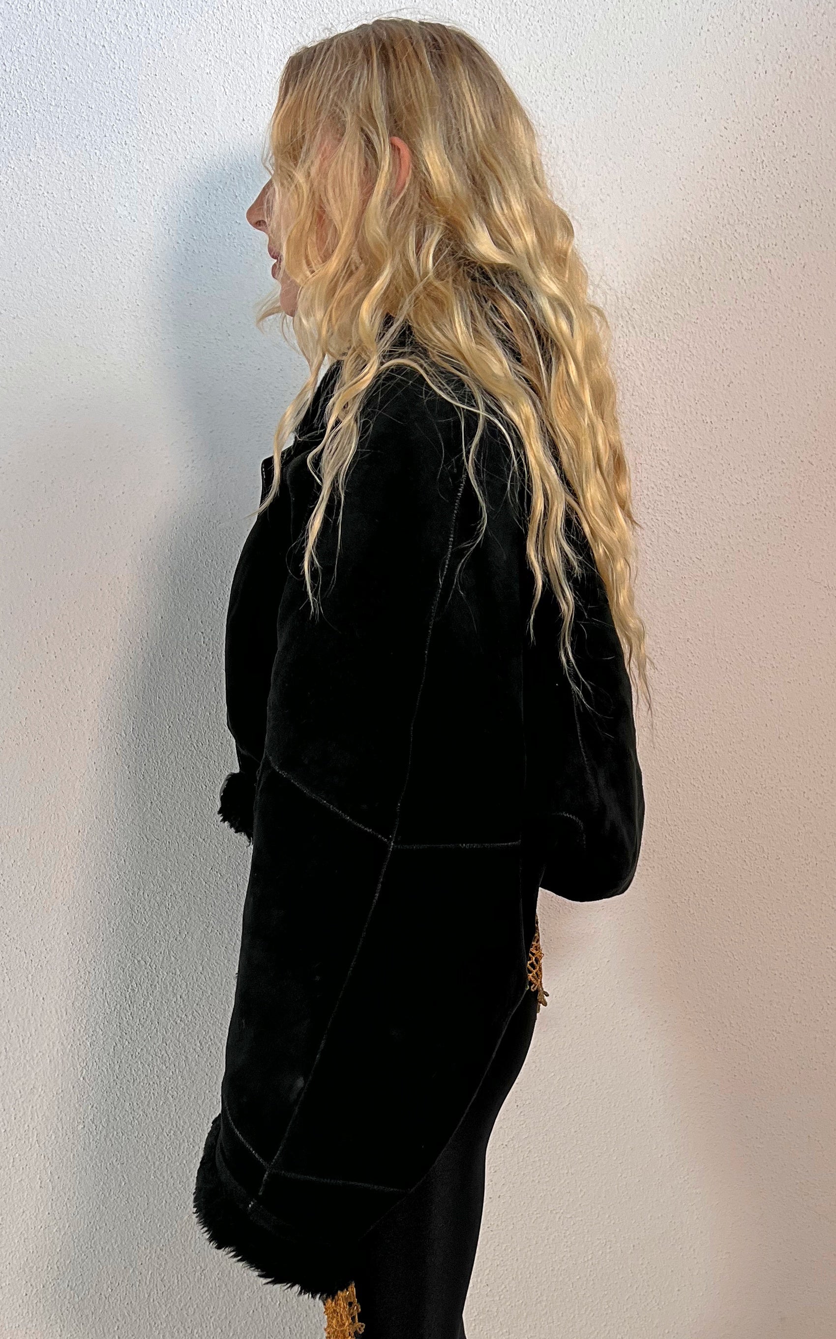 Vintage Cropped Shearling Jacket