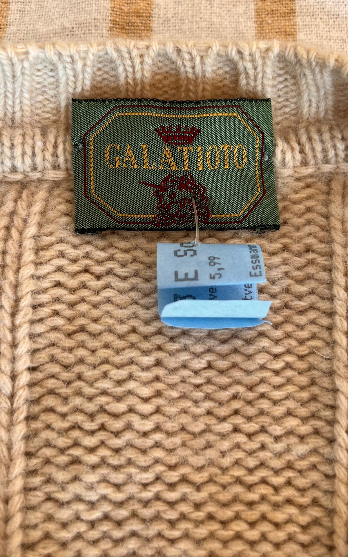 Vintage MENS Galatioto Italian Very Soft Wool Sweater