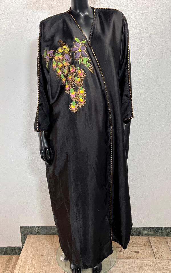 Vintage Handpainted Peacock Morning Coat