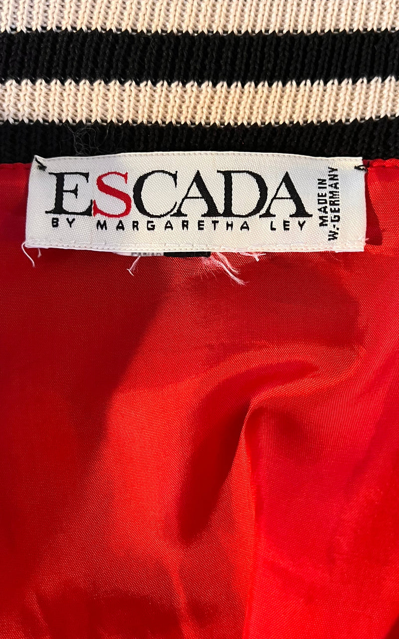 Vintage 90s Escada Knit Bomber Jacket