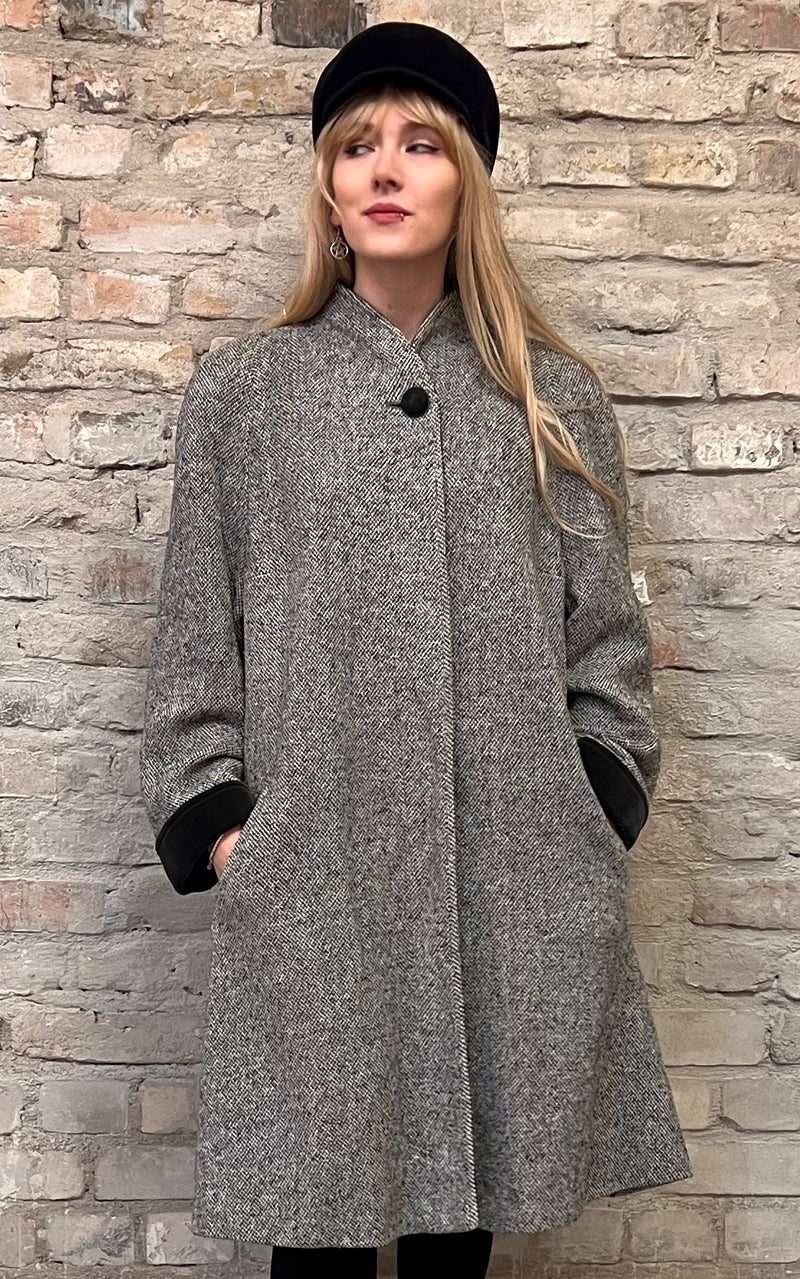 Vintage Salt & Pepper Wool Coat