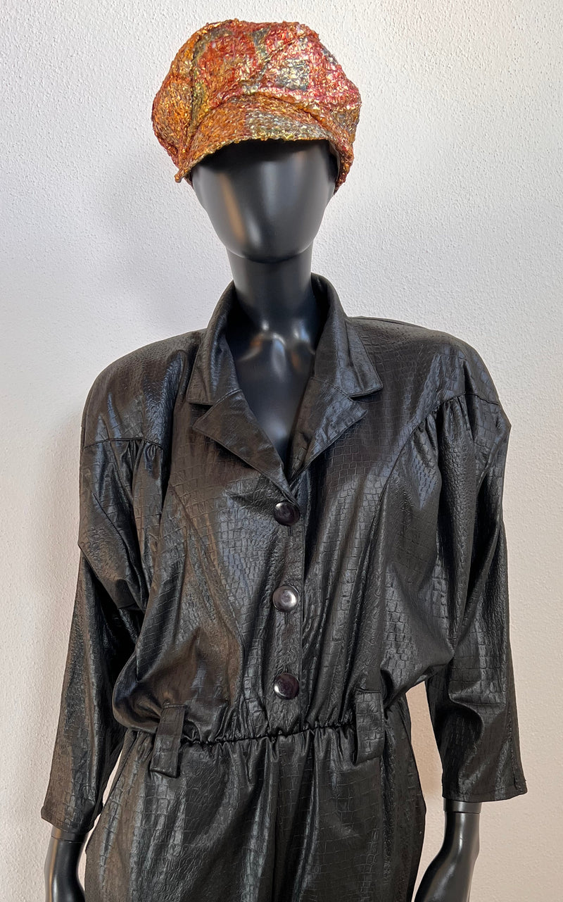 Vintage 90s Wet Look Overall