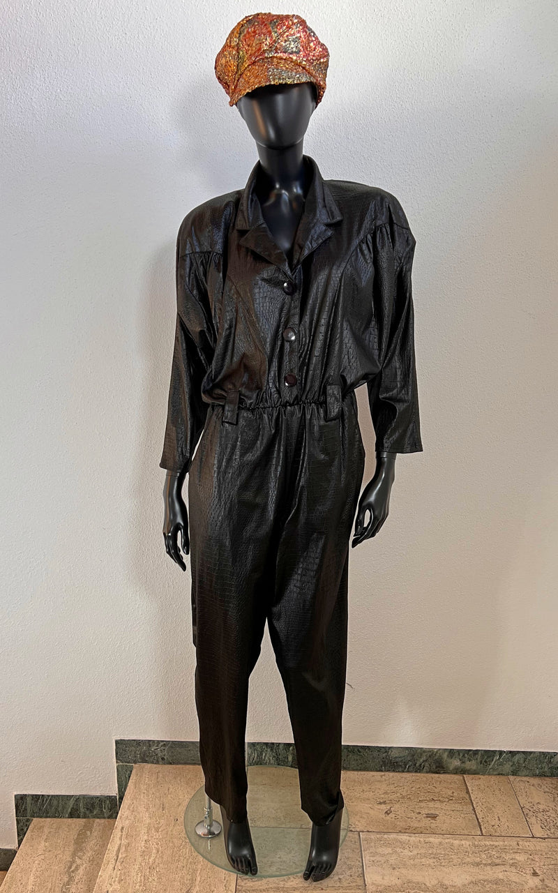 Vintage 90s Wet Look Overall