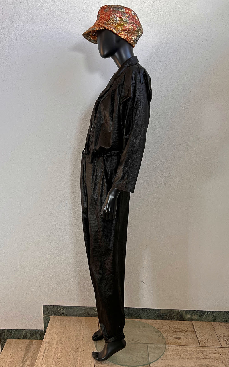 Vintage 90s Wet Look Overall