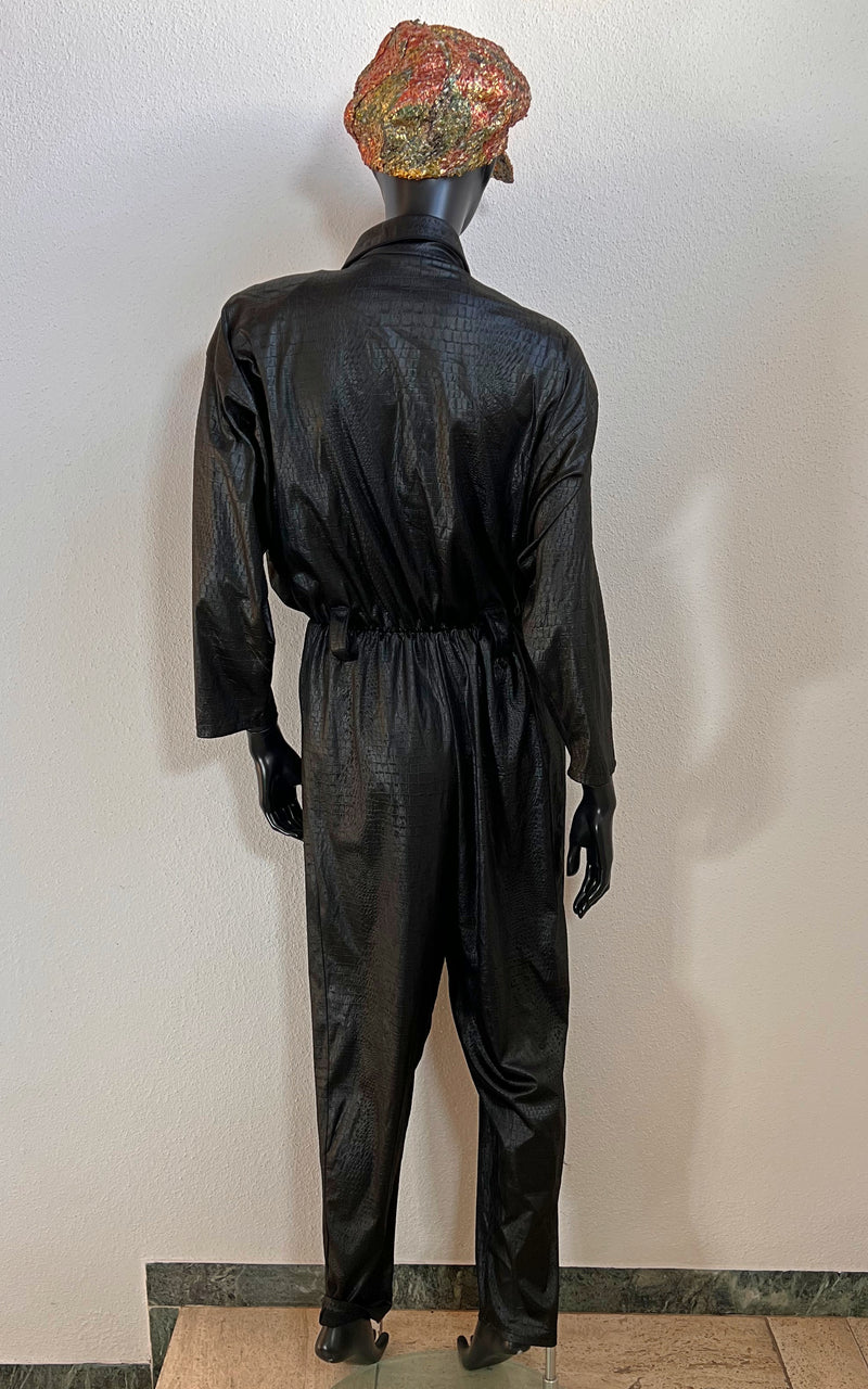 Vintage 90s Wet Look Overall