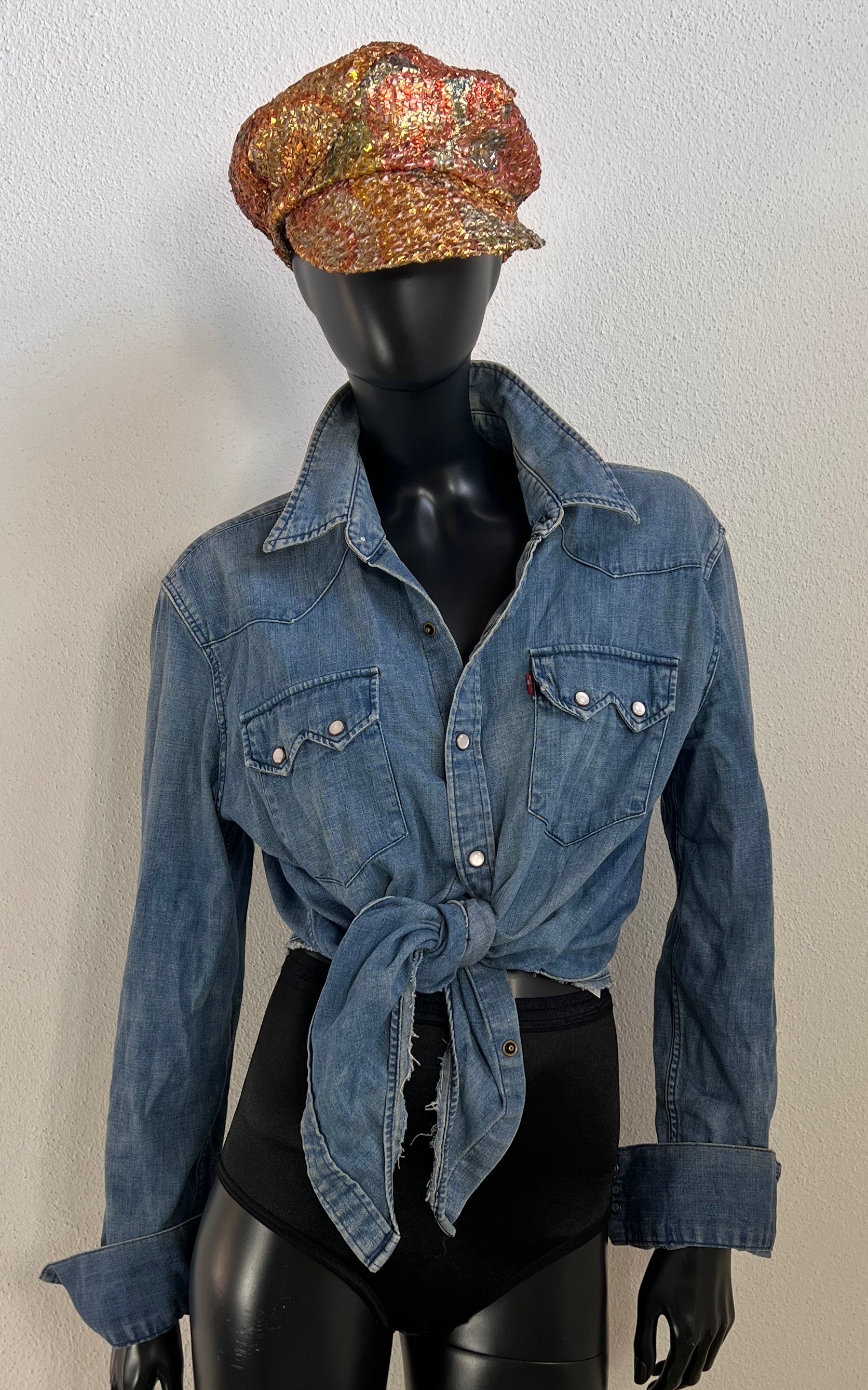 Vintage Reworked Levis Cropped Shirt