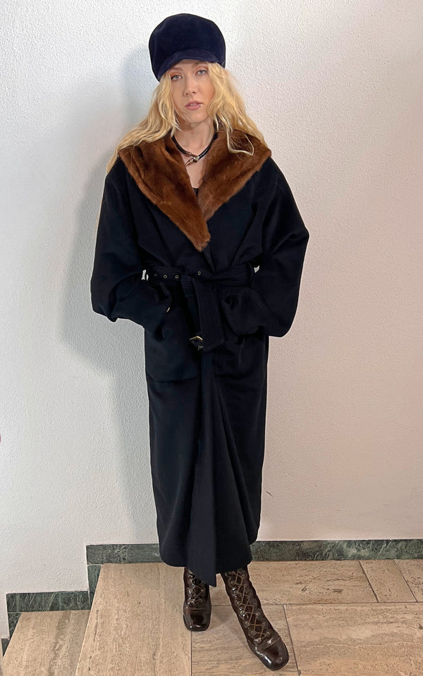 Vintage Yell Cashmere and Mink Coat