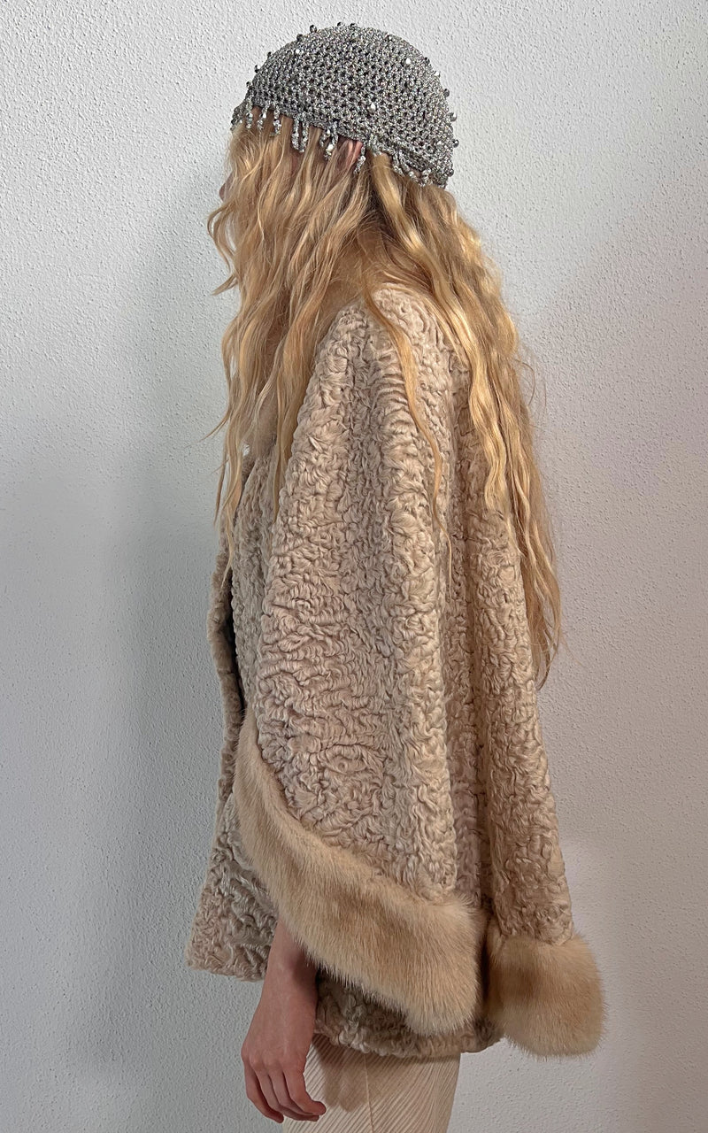 Vintage Persian Lamb Cape Jacket