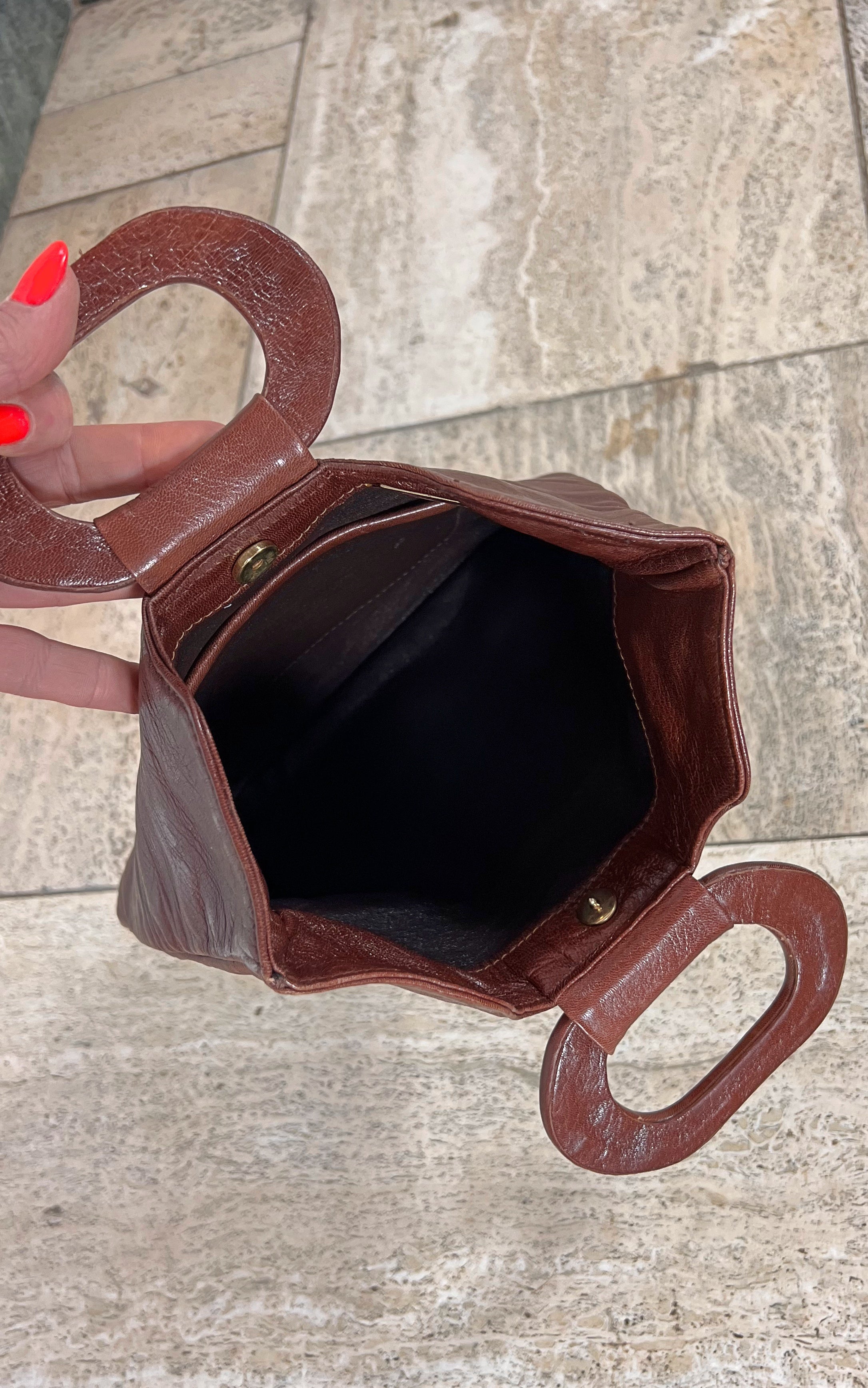 Soft Vintage 70s Nappa Leather Handbag