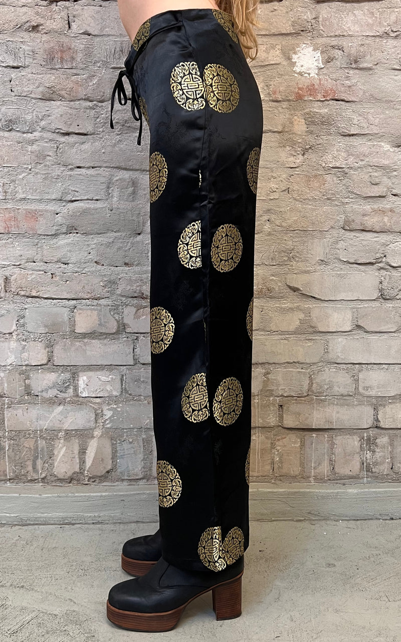 Vintage Chinese Silk Pants Deadstock
