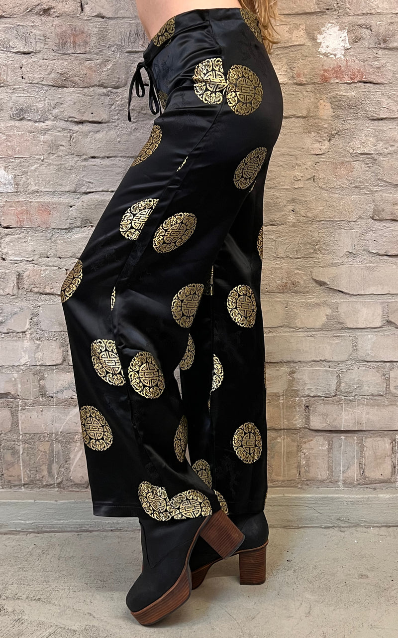 Vintage Chinese Silk Pants Deadstock
