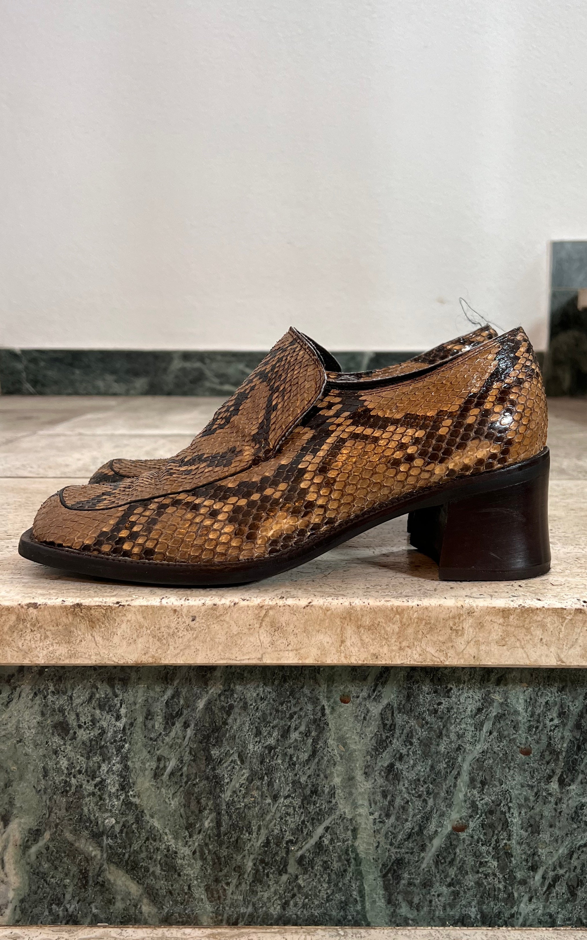 Vintage Python Skin Loafer 39