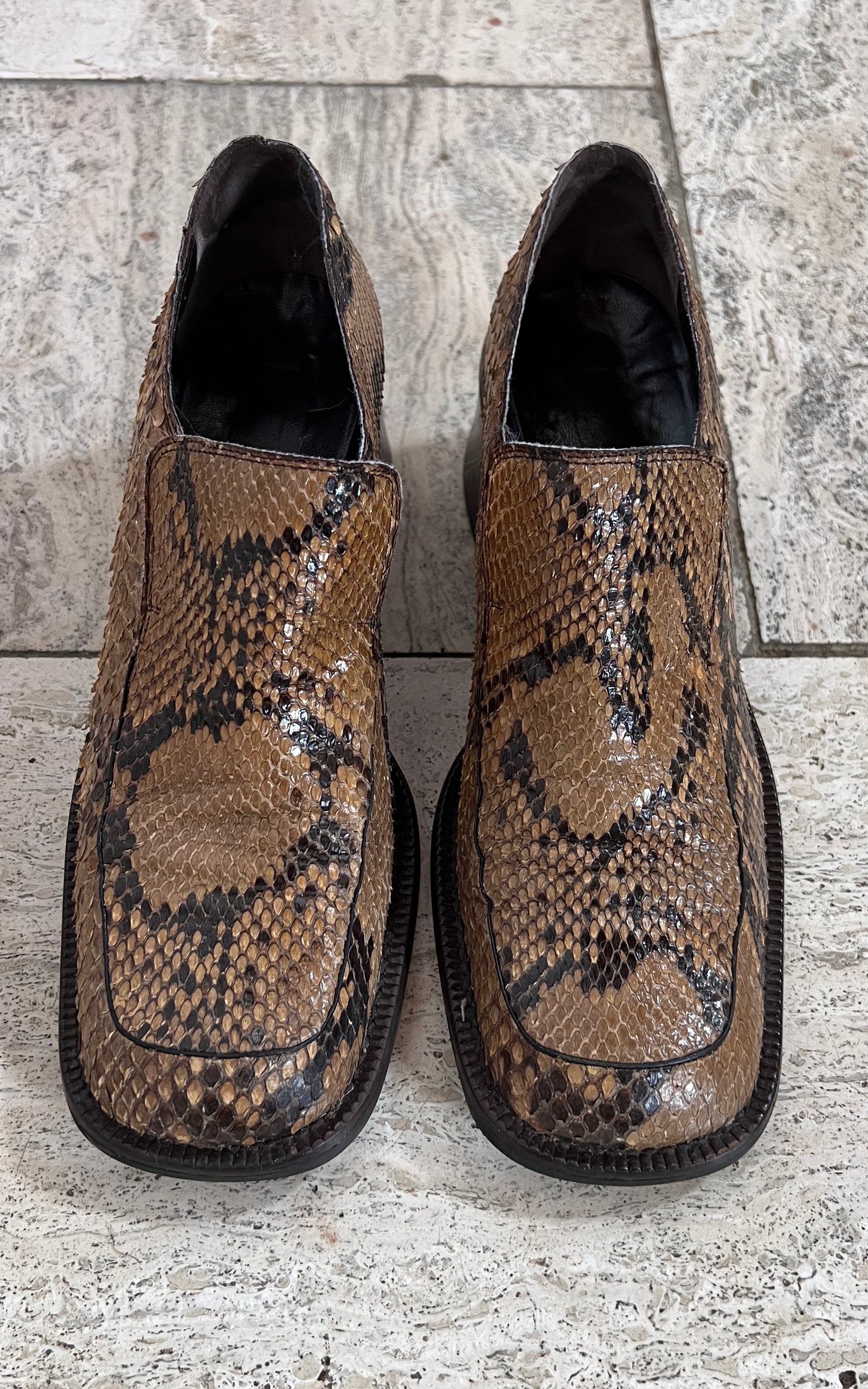 Vintage Python Skin Loafer 39