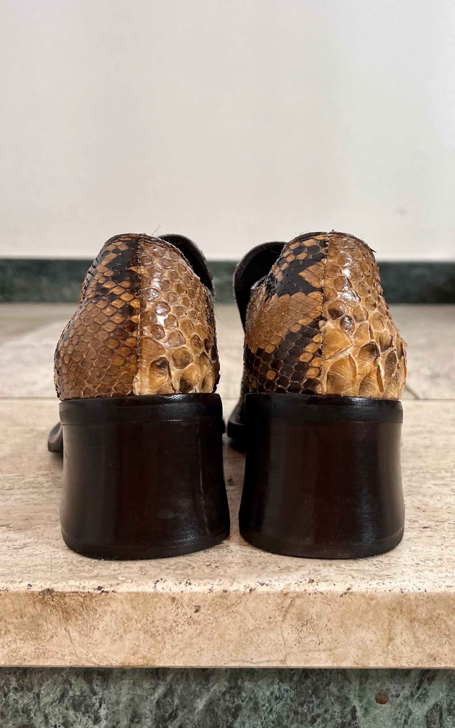 Vintage Python Skin Loafer 39