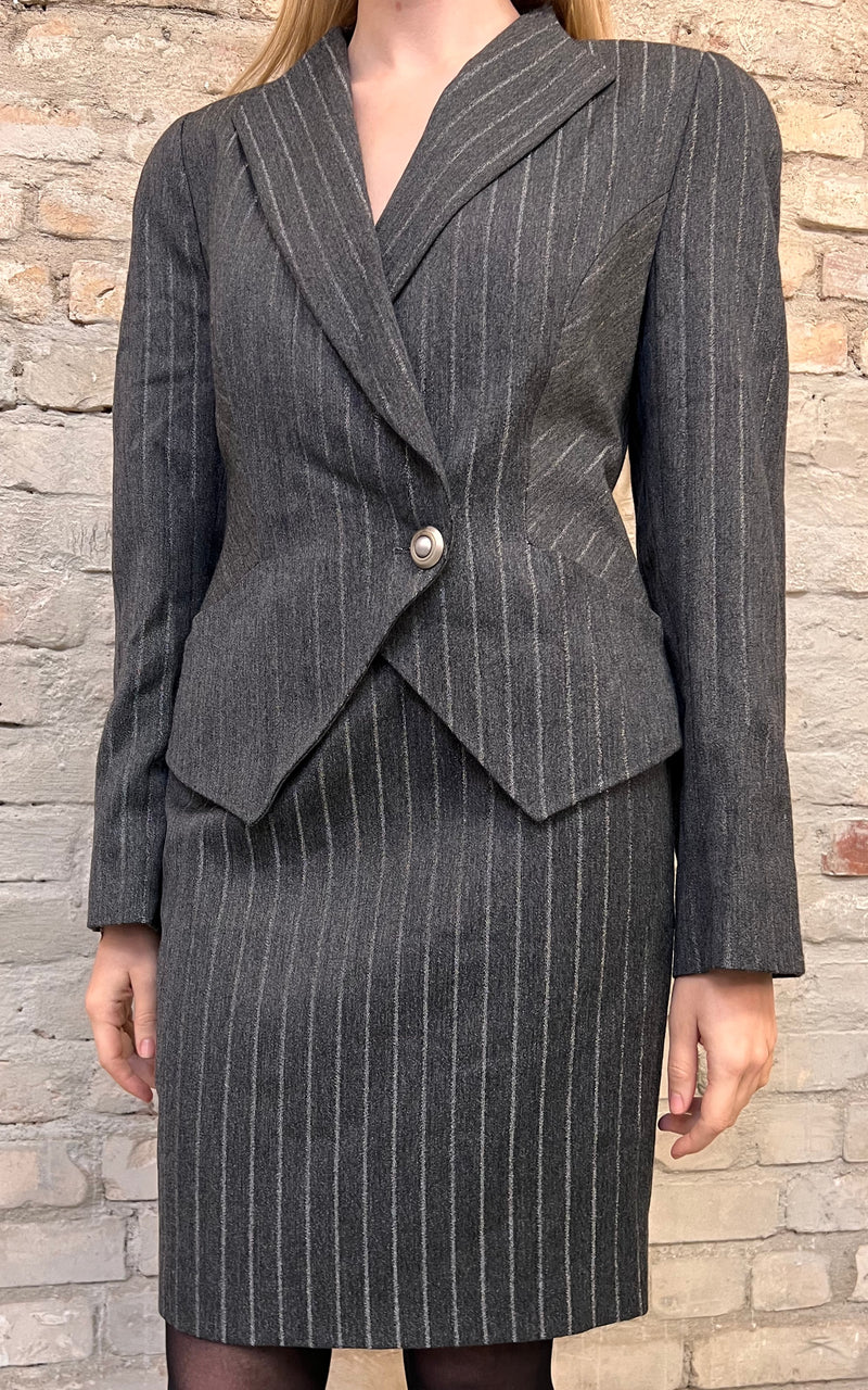 Vintage 90s Louis Feraud Pinstripe Costume