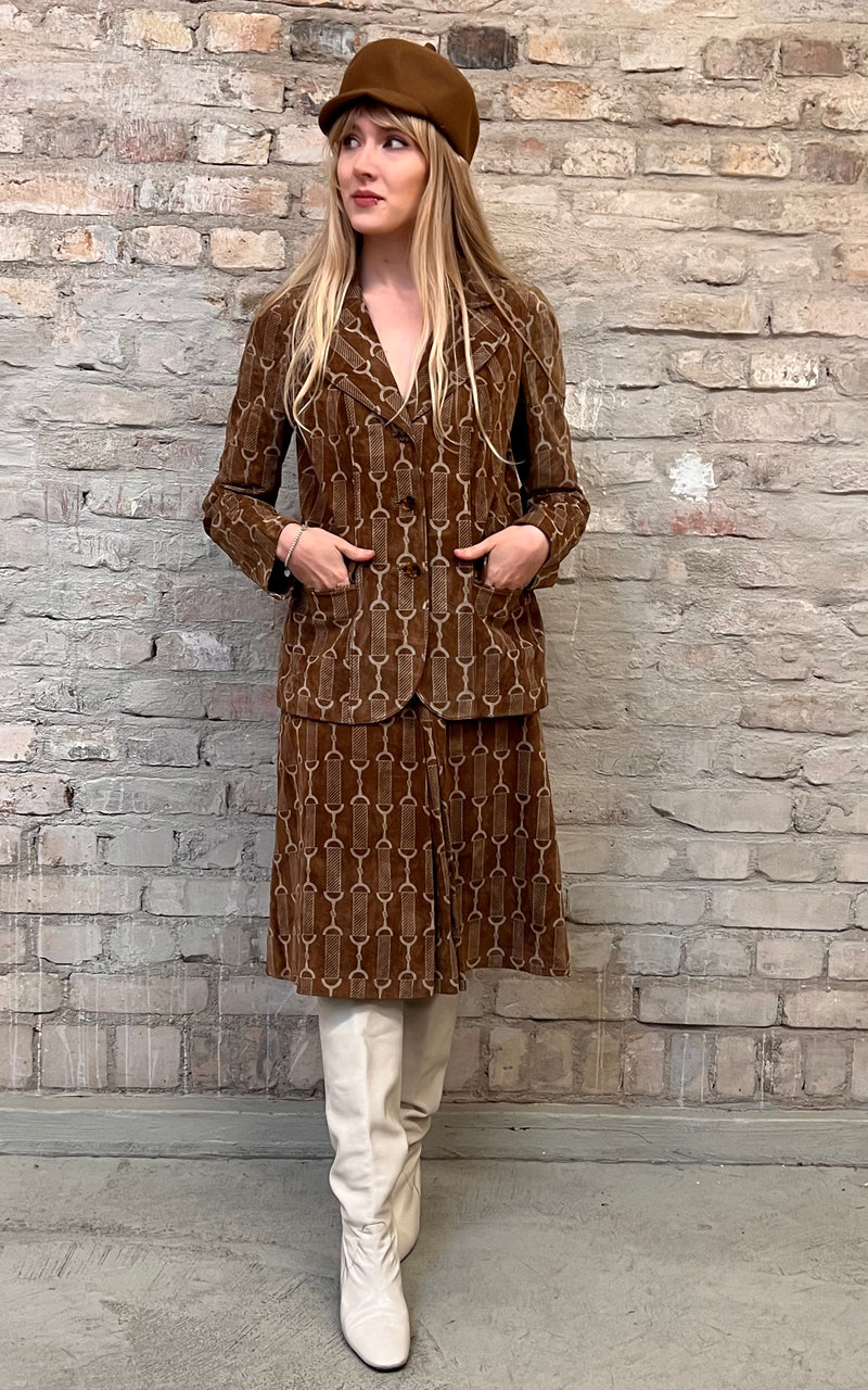 Vintage 70s Suede Horsebit Costume
