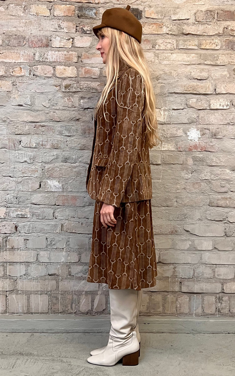 Vintage 70s Suede Horsebit Costume