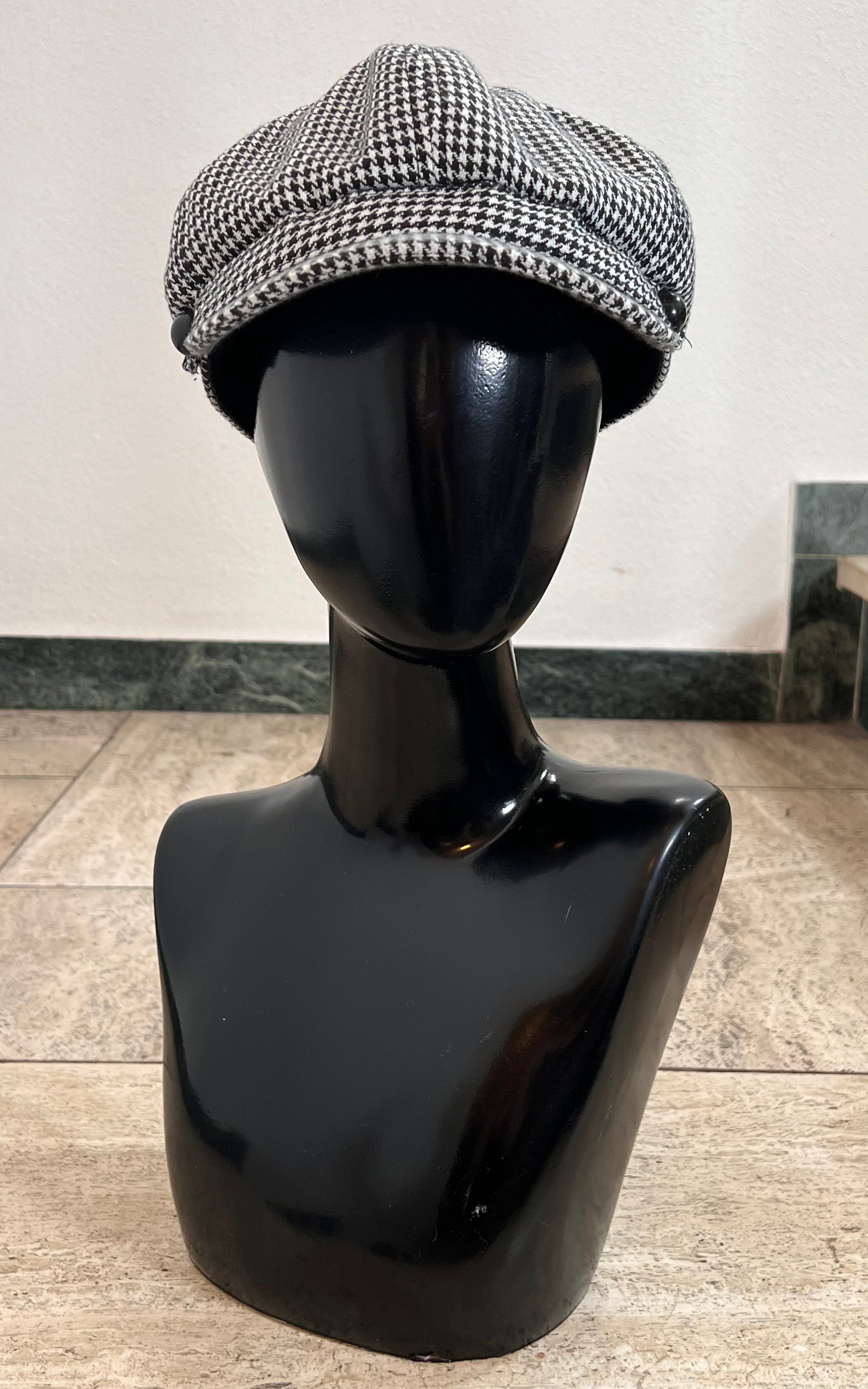 Vintage Salt and Pepper Baker Boy Hat