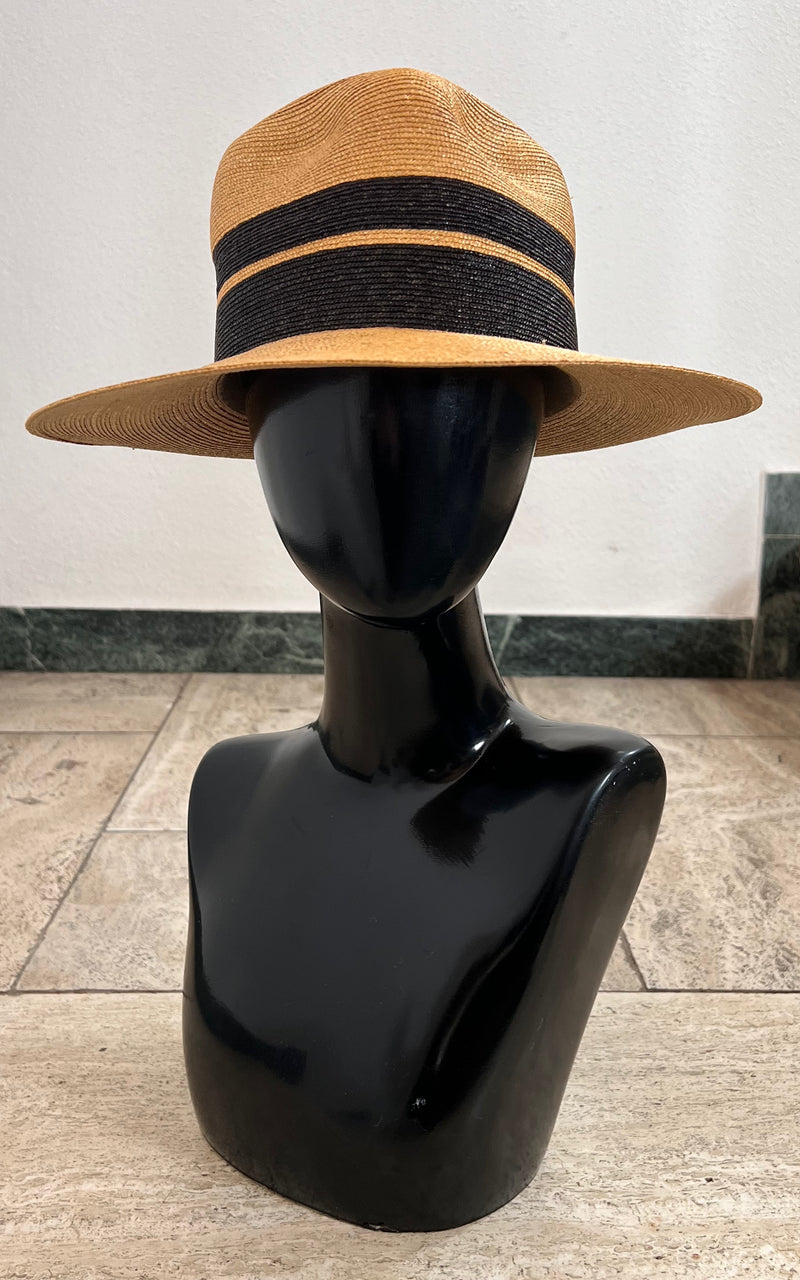Vintage Straw Hat Fedora