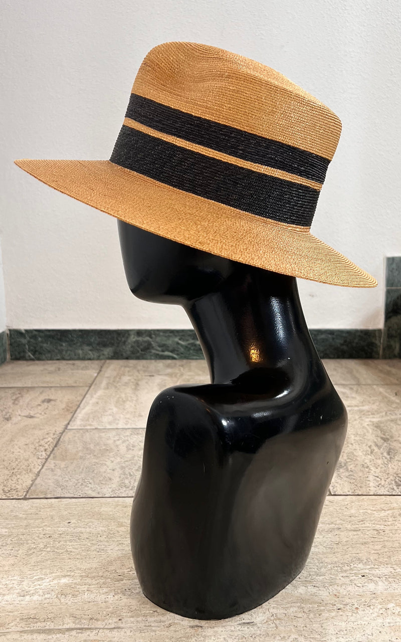 Vintage Straw Hat Fedora
