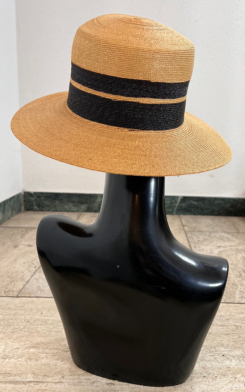 Vintage Straw Hat Fedora