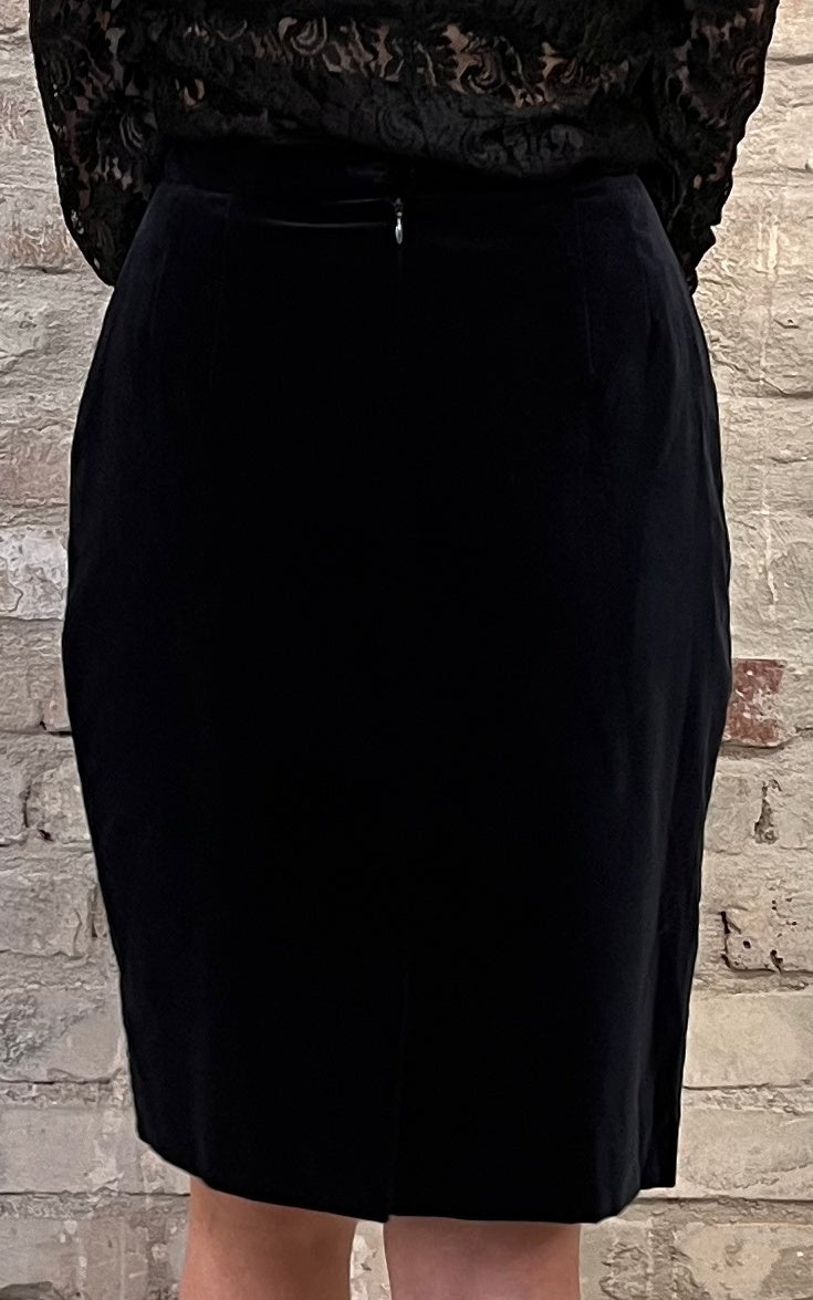 Gonna a tubino in velluto vintage Escada