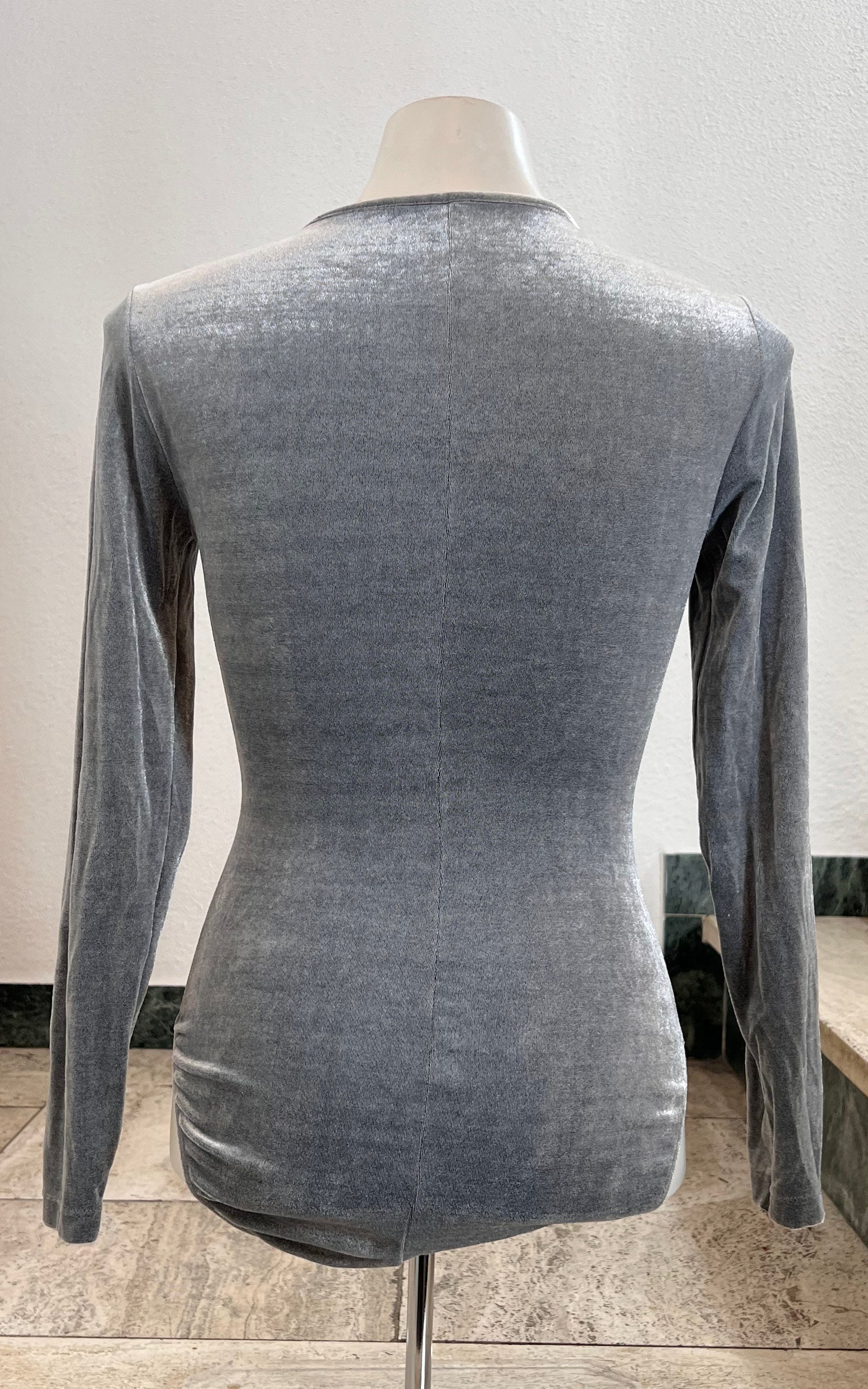 Vintage 90s Silver Velvet Body